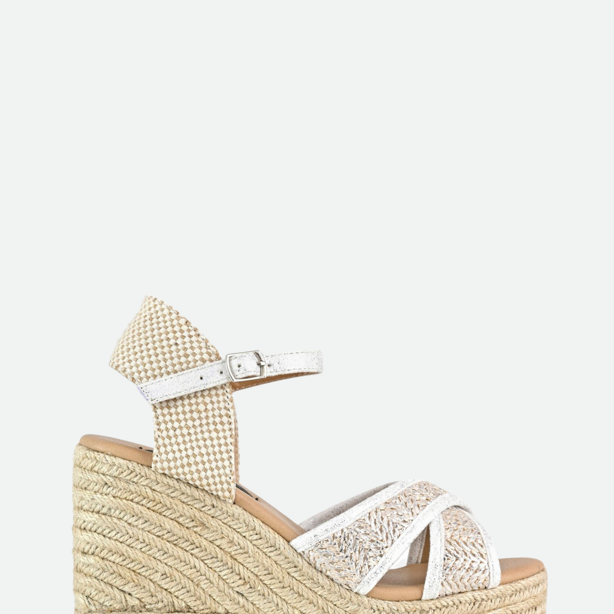 Sandali con zeppa Finana oro Zapatos