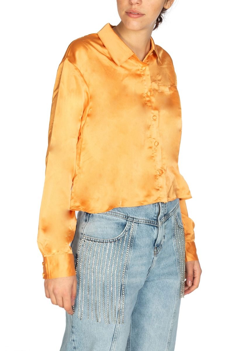 GLAMOROUS Camicia Satin Arancio