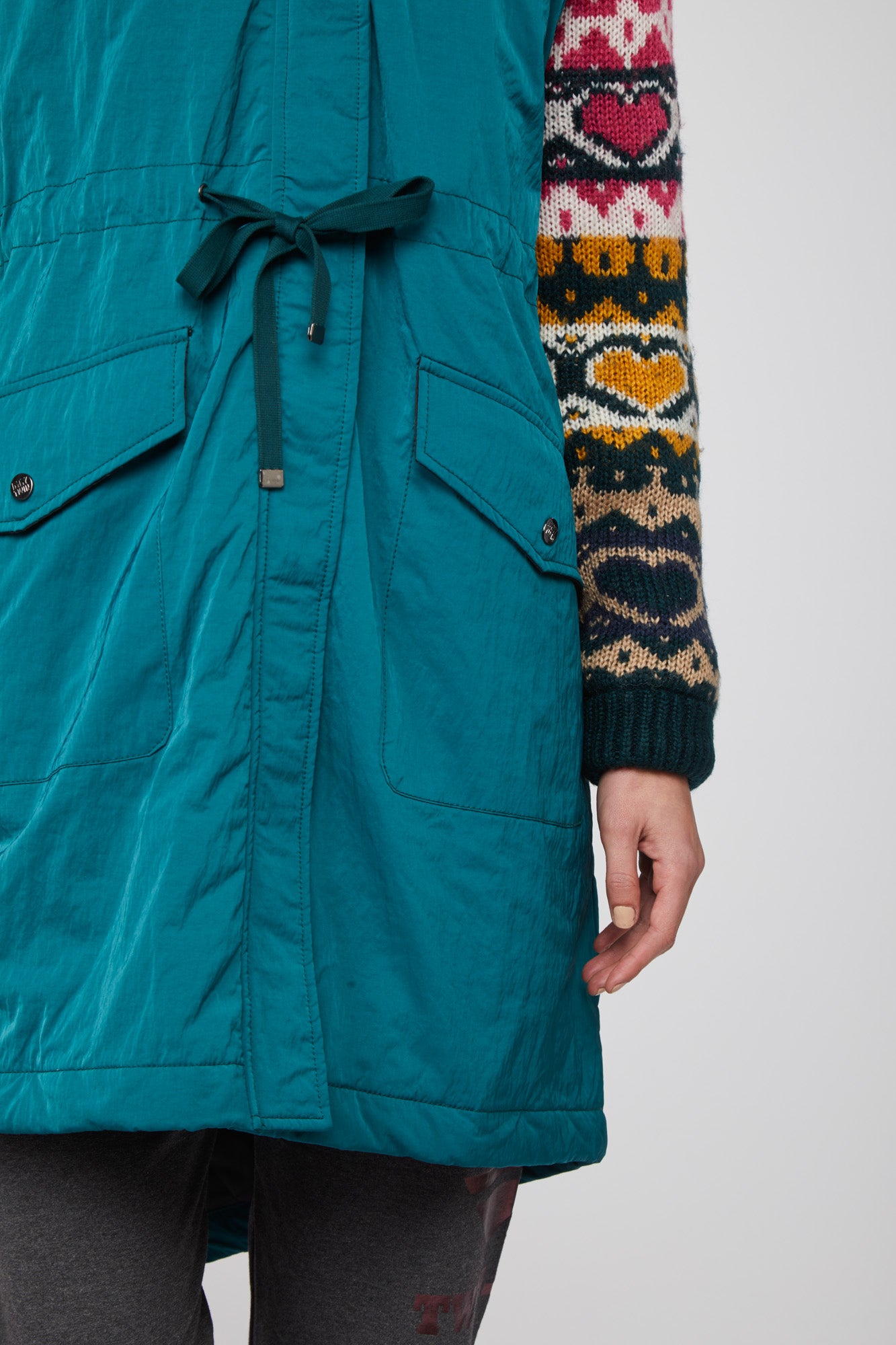 TWINSET Parka Petrolio