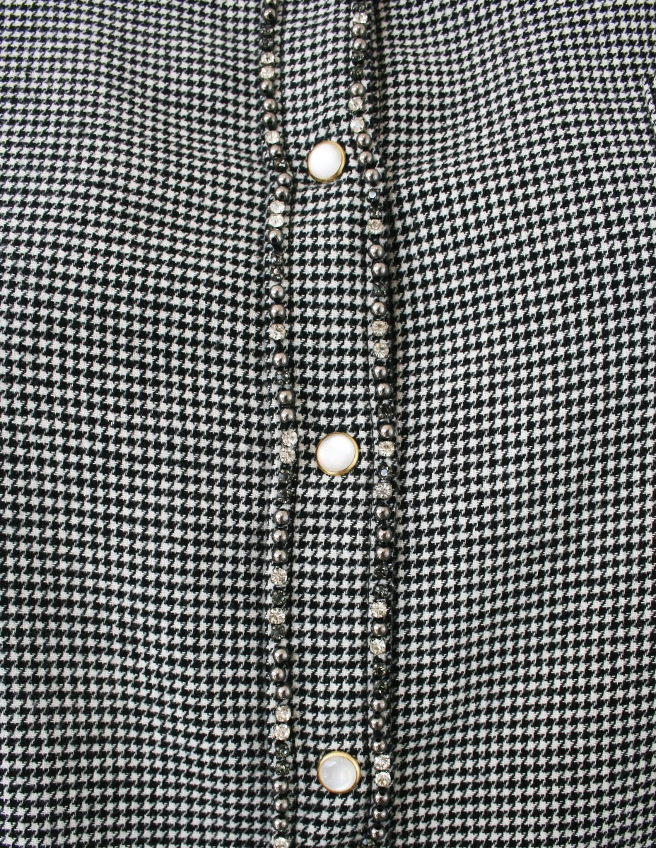 MY TWIN TWINSET Abito con Coulisse Checked Bianco e Nero