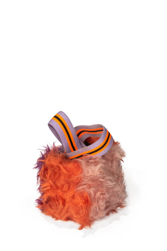 YOJ STYLE LAB Mini Orange Fur Bag
