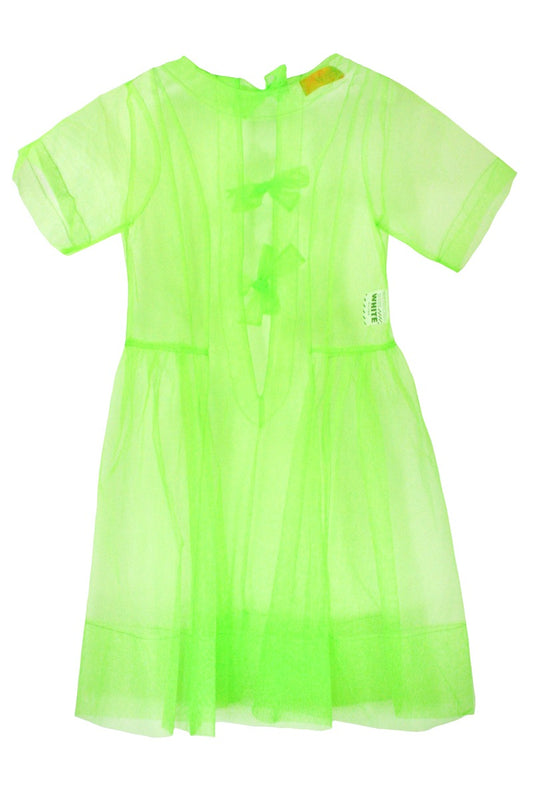 WHITE Abito Tulle Giallo Fluo