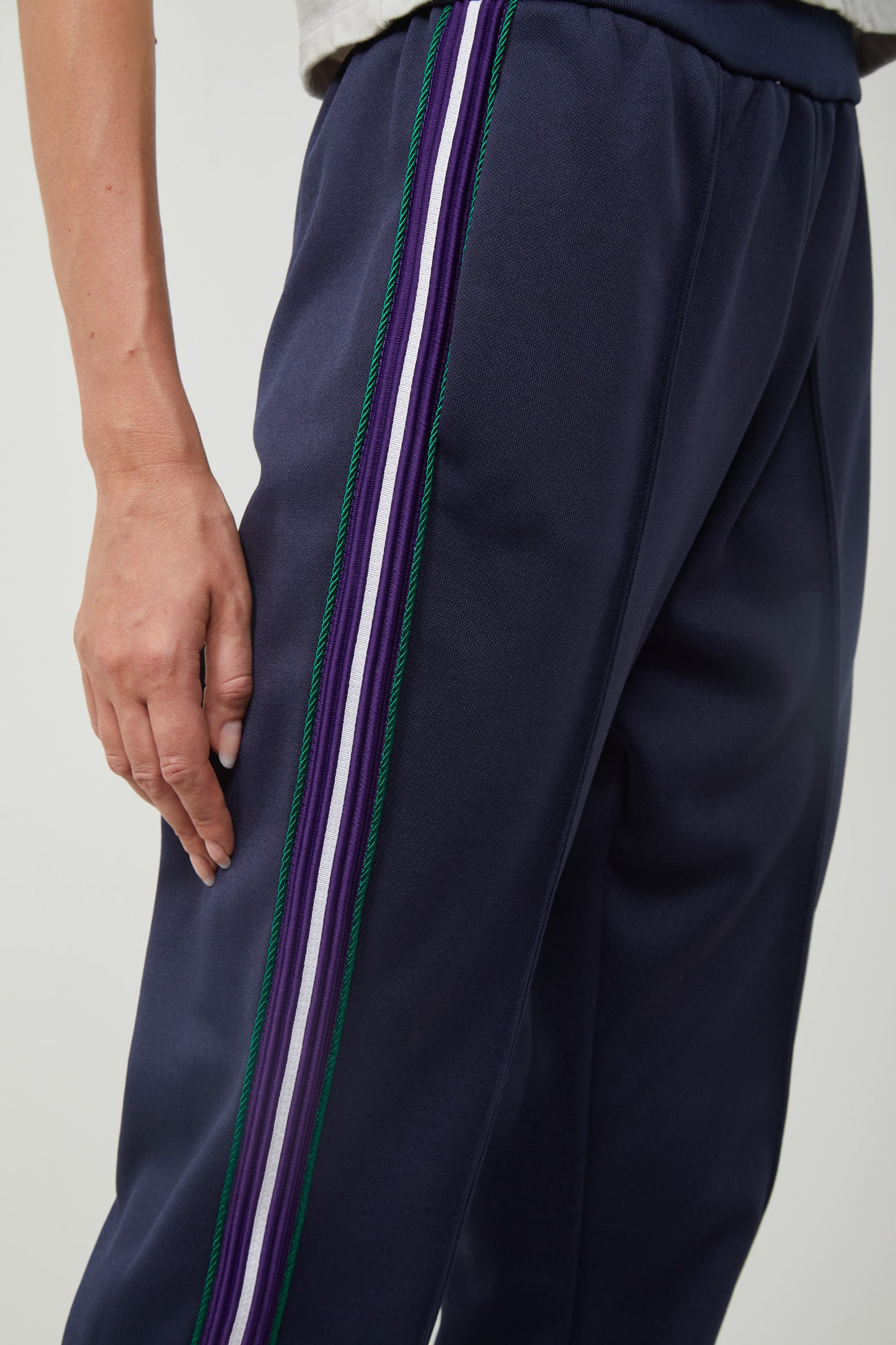 PINKO Blue Trousers with Line on the Side