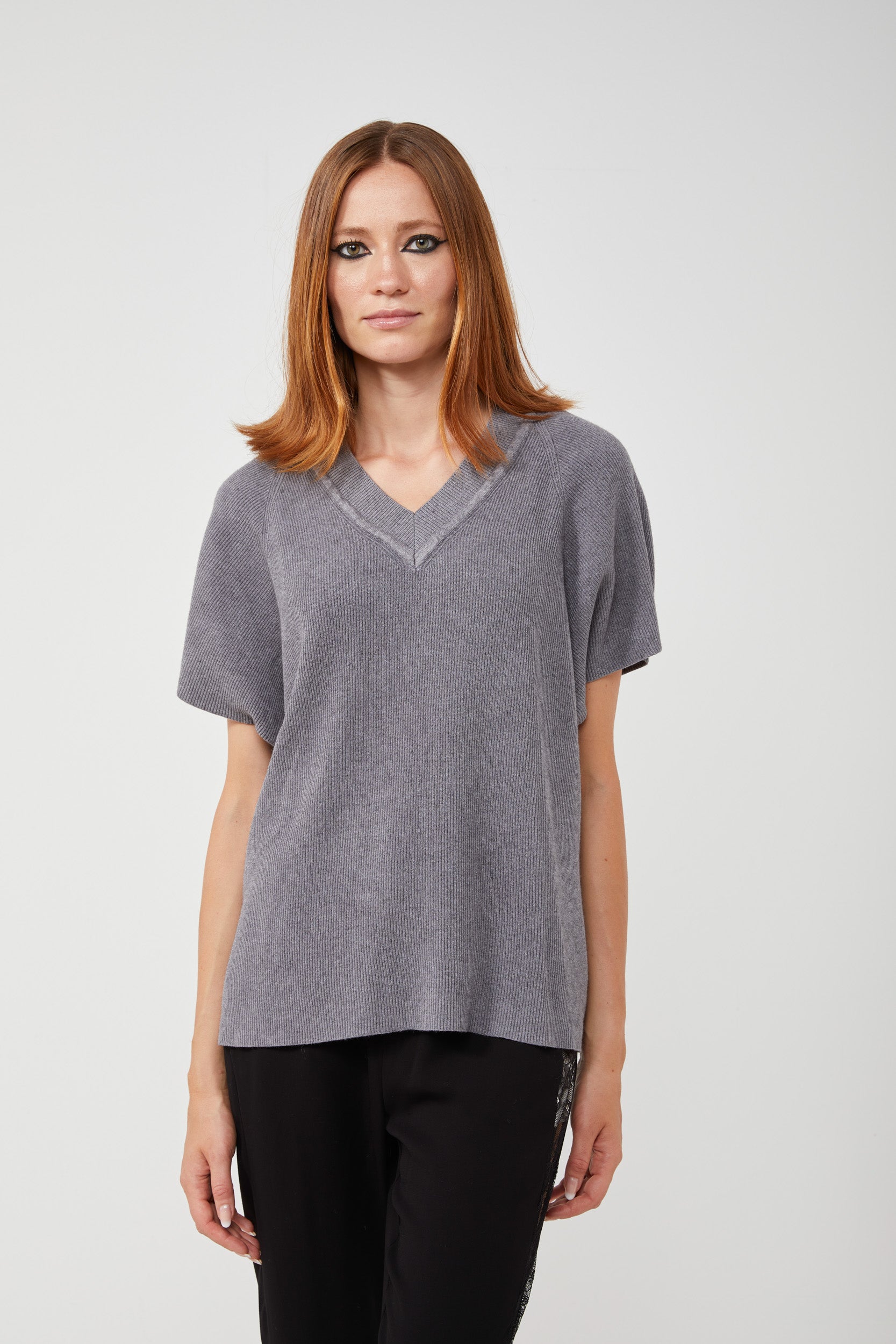 VICOLO Gray Short Sleeved Shirt