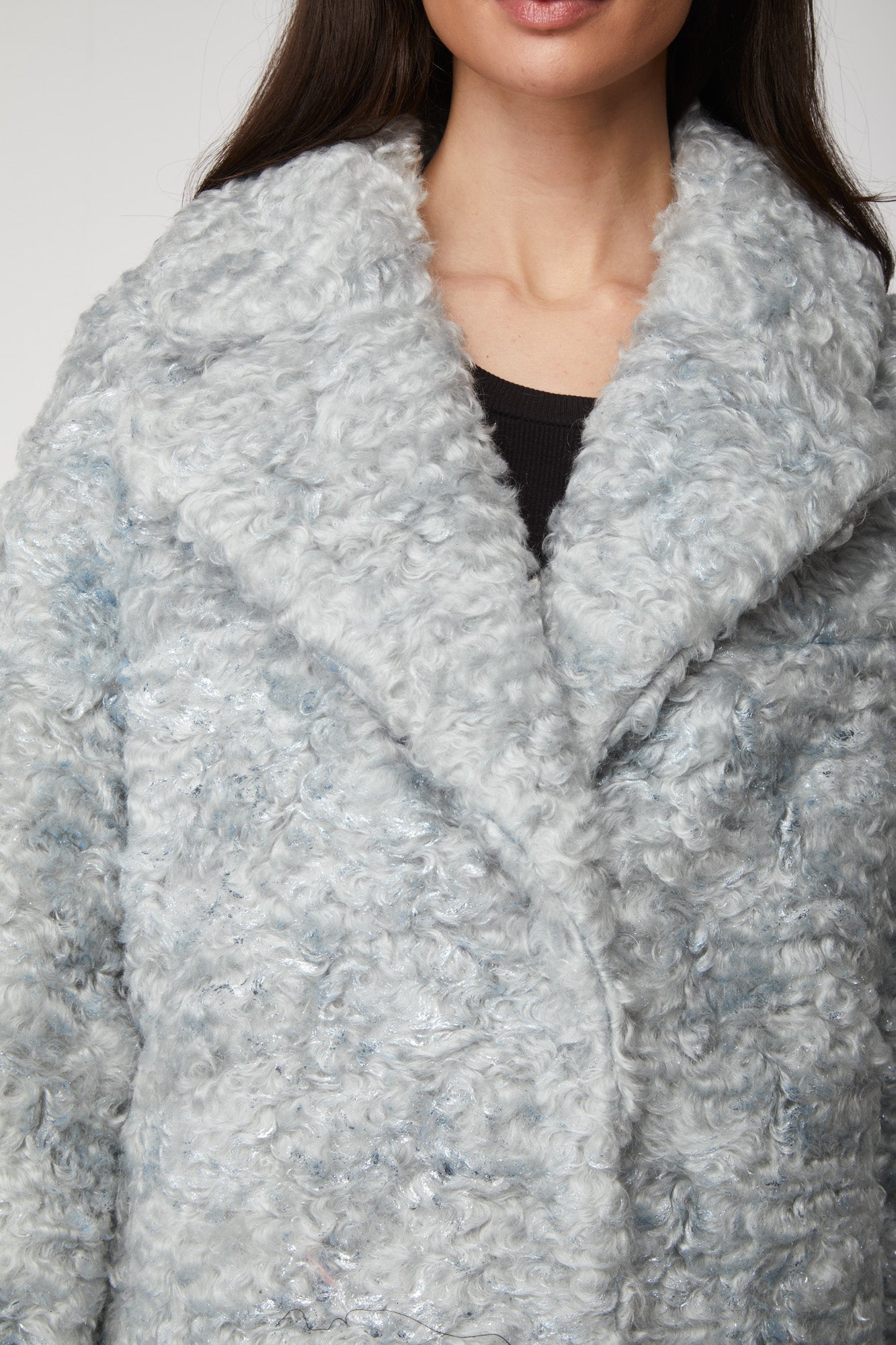 YOJ STYLE LAB Blue Eco-sustainable Fur