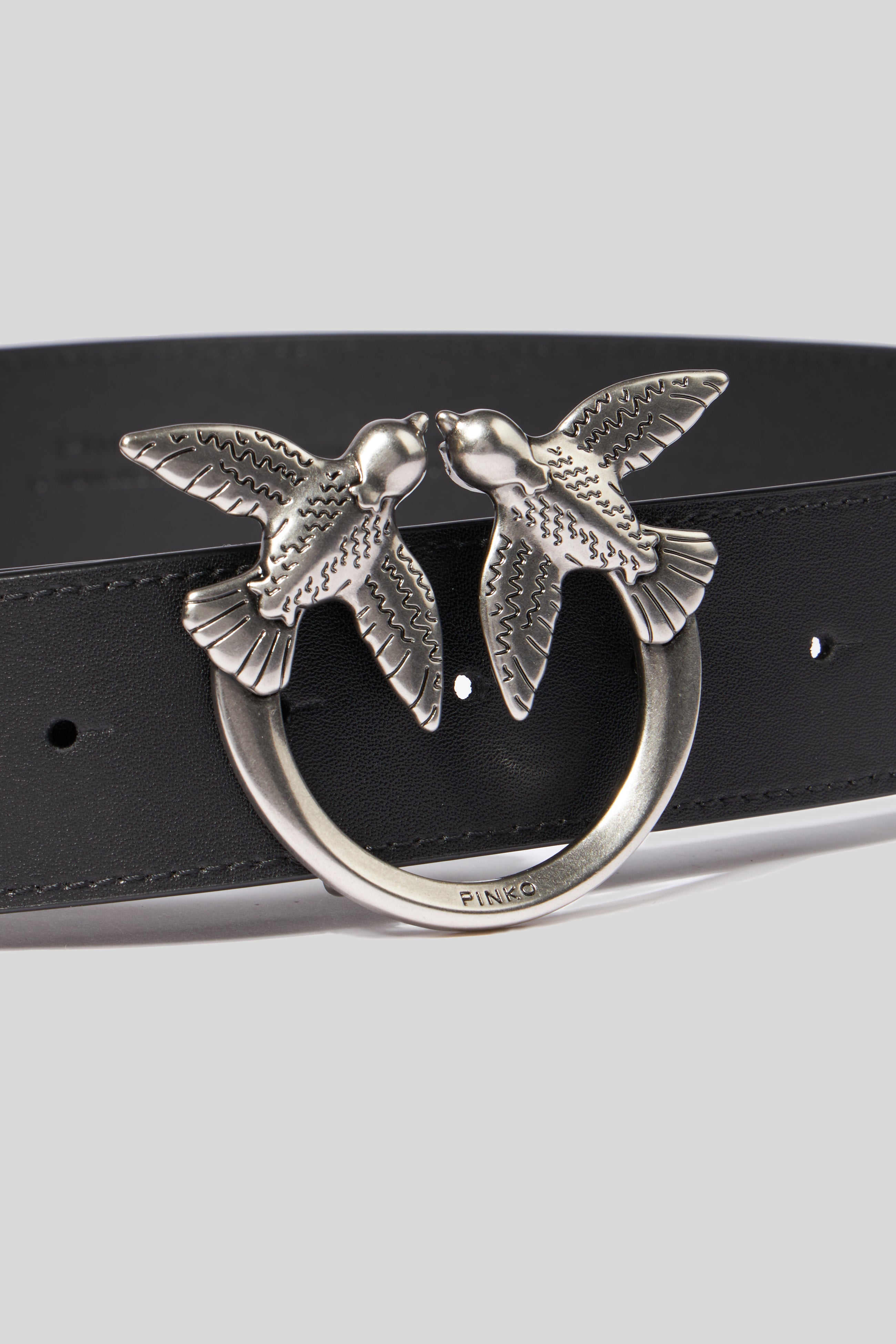 PINKO Love Birds leather belt