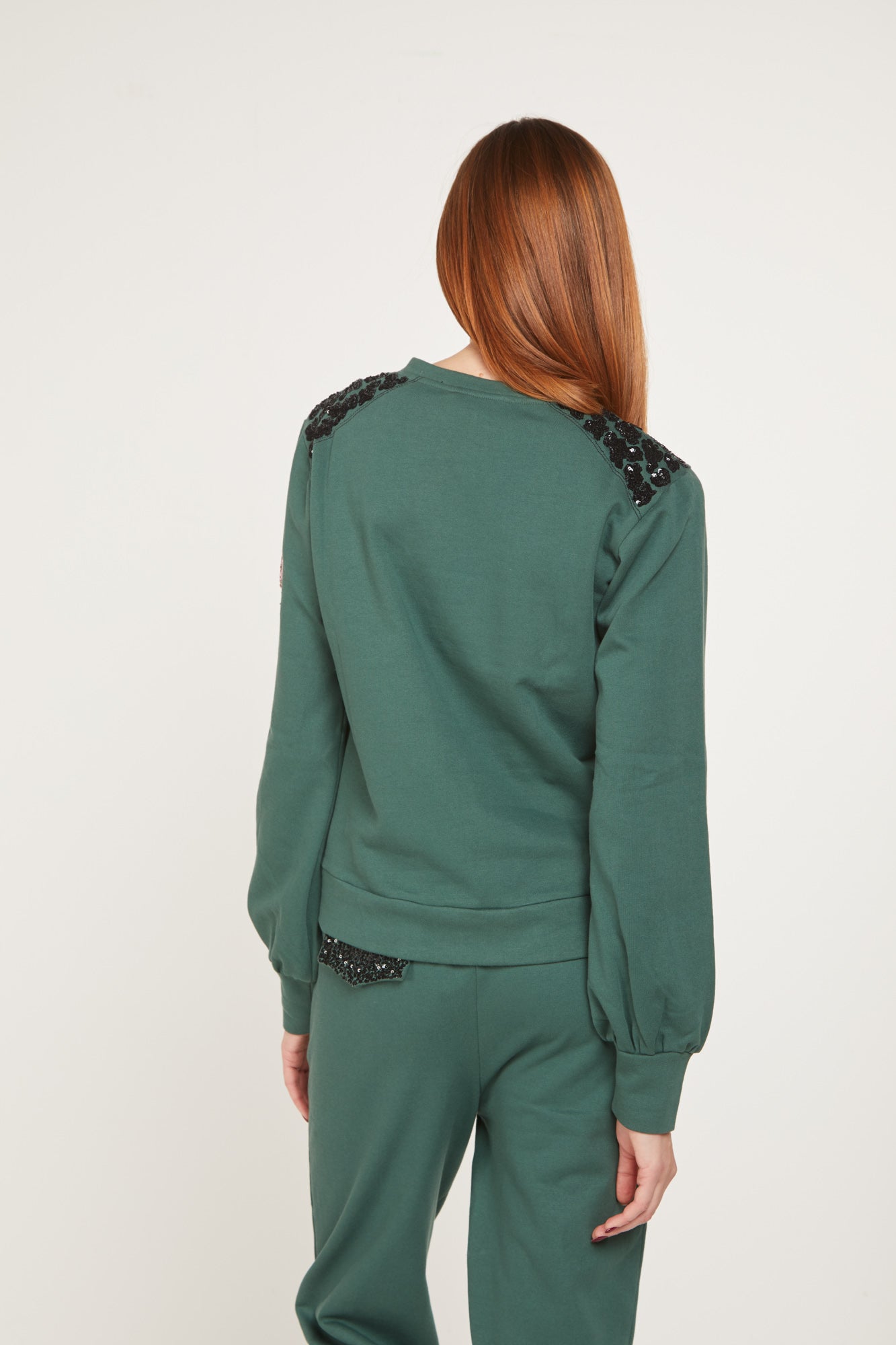 PRINCESSE LODO Felpa Verde Paillettes