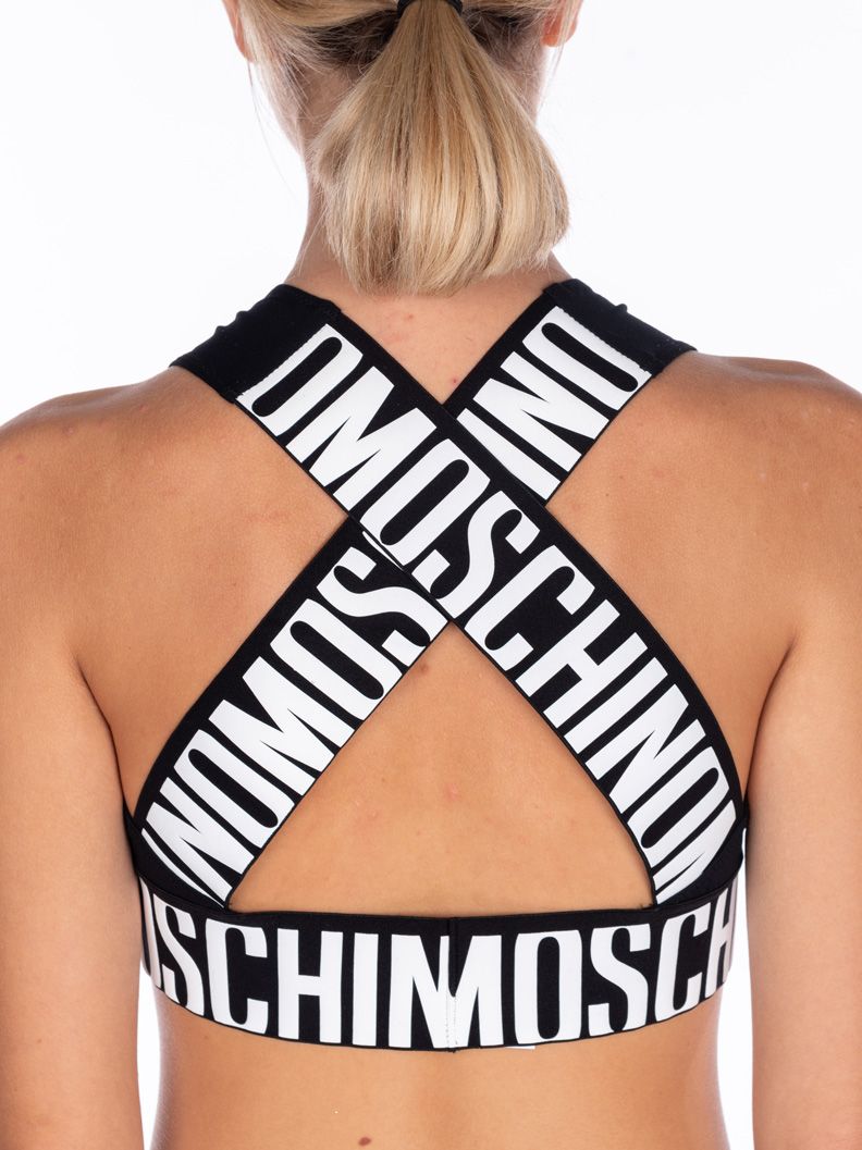 Bra with cross on the back with Moschino logo