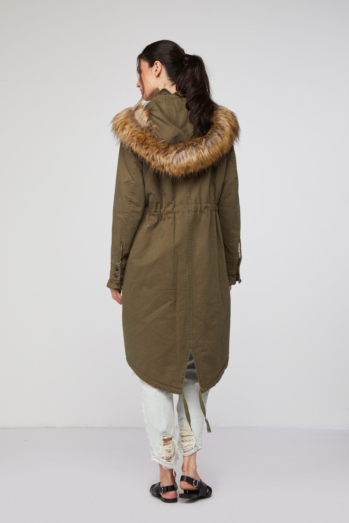 TWINSET Military Green Parka