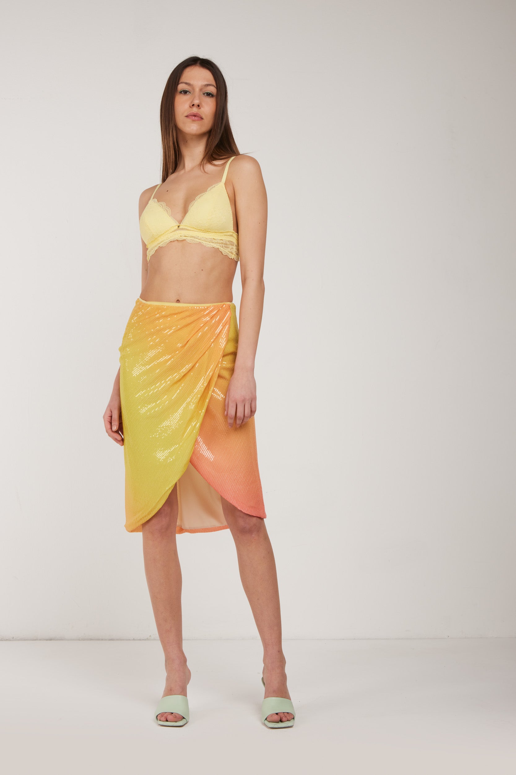 PATRIZIA PEPE Gradient Sequined Skirt