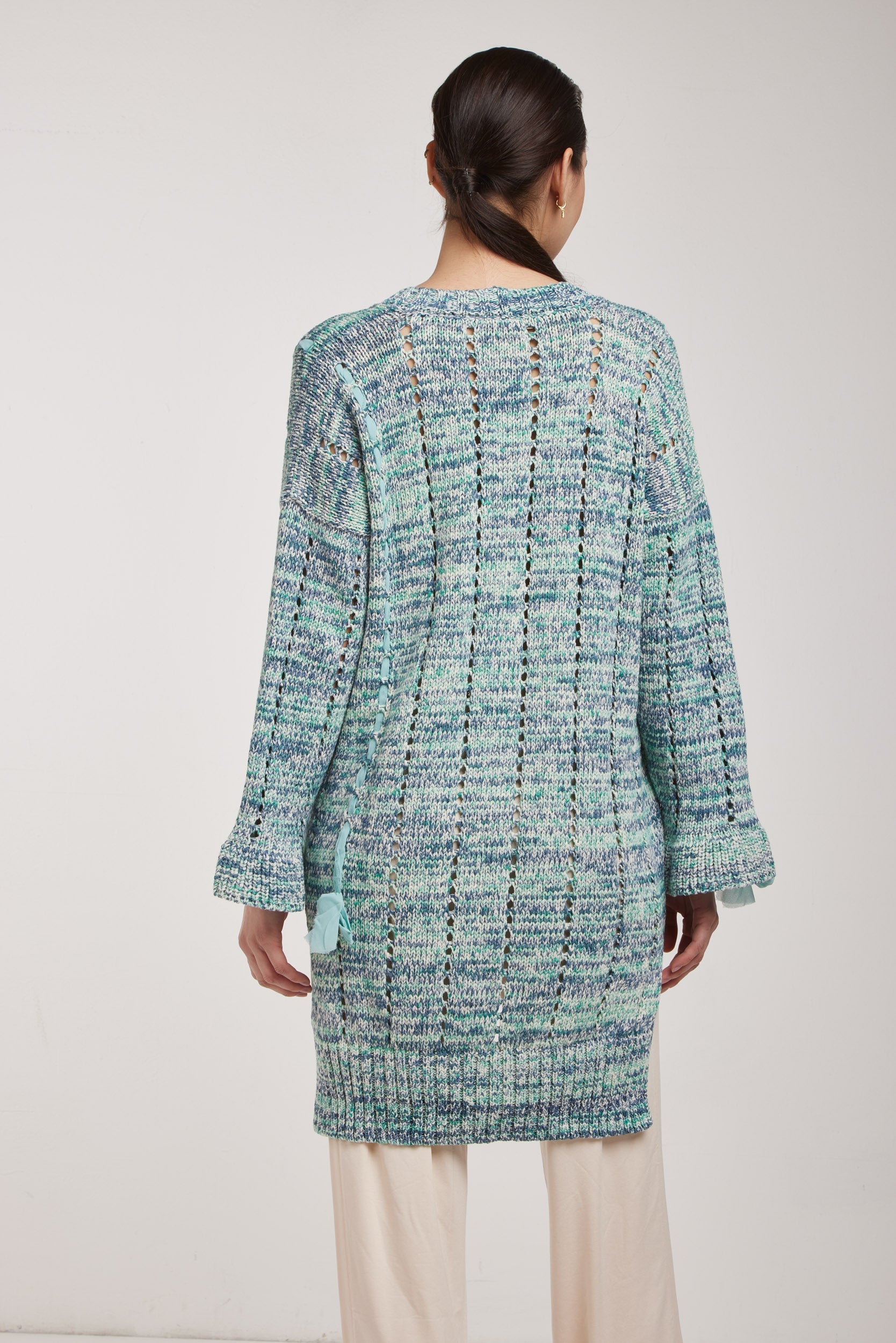 TWINSET Maxi Cardigan Celeste
