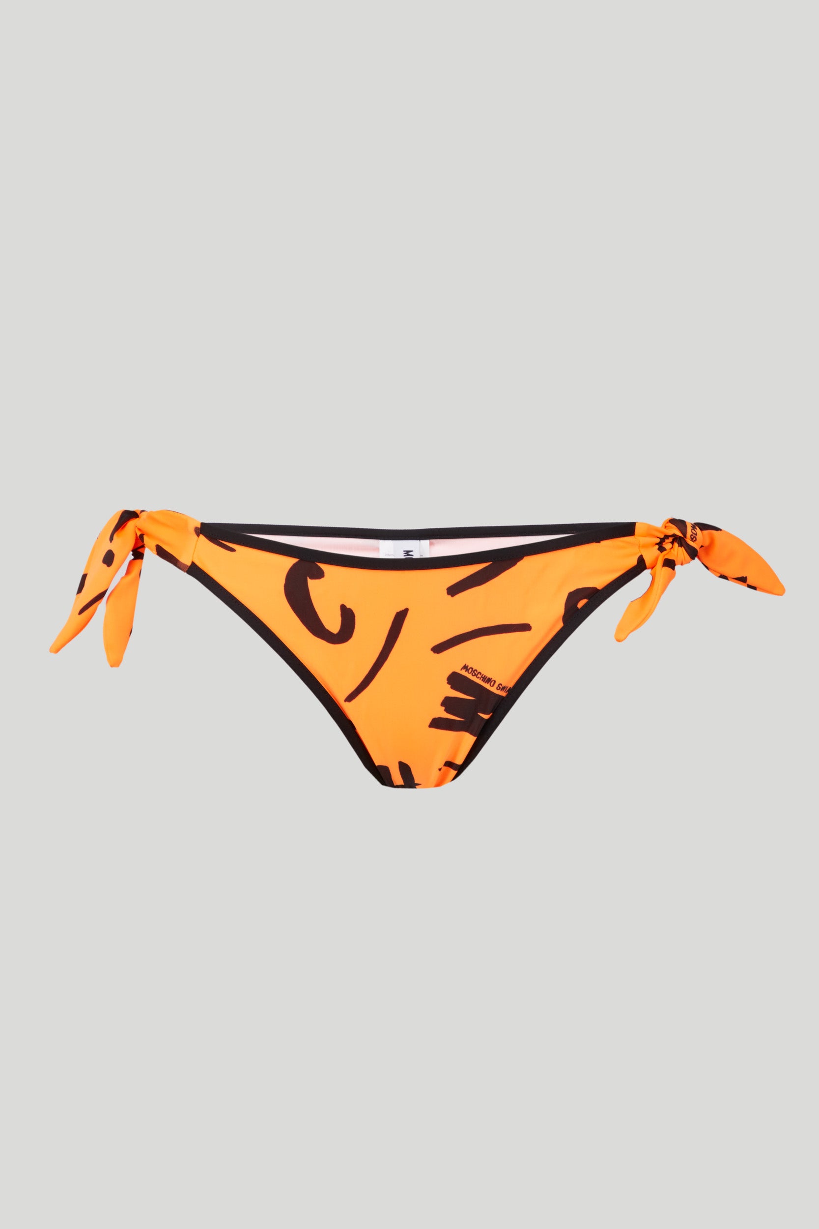 MOSCHINO Orange Bikini Briefs with Black Lettering