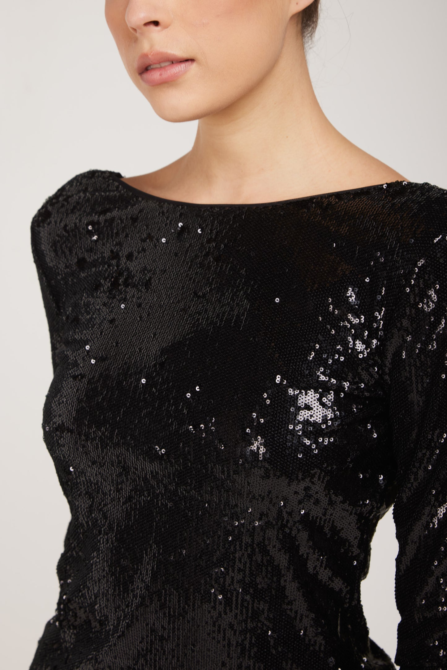 PATRIZIA PEPE Maglia Nera con Paillettes