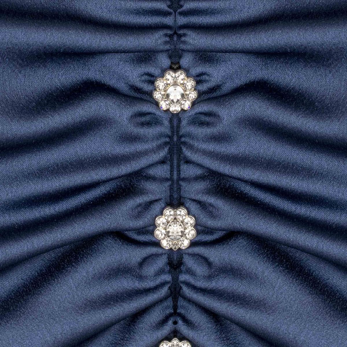 NINEMINUTES Blusa Arricciata Blu Cenere