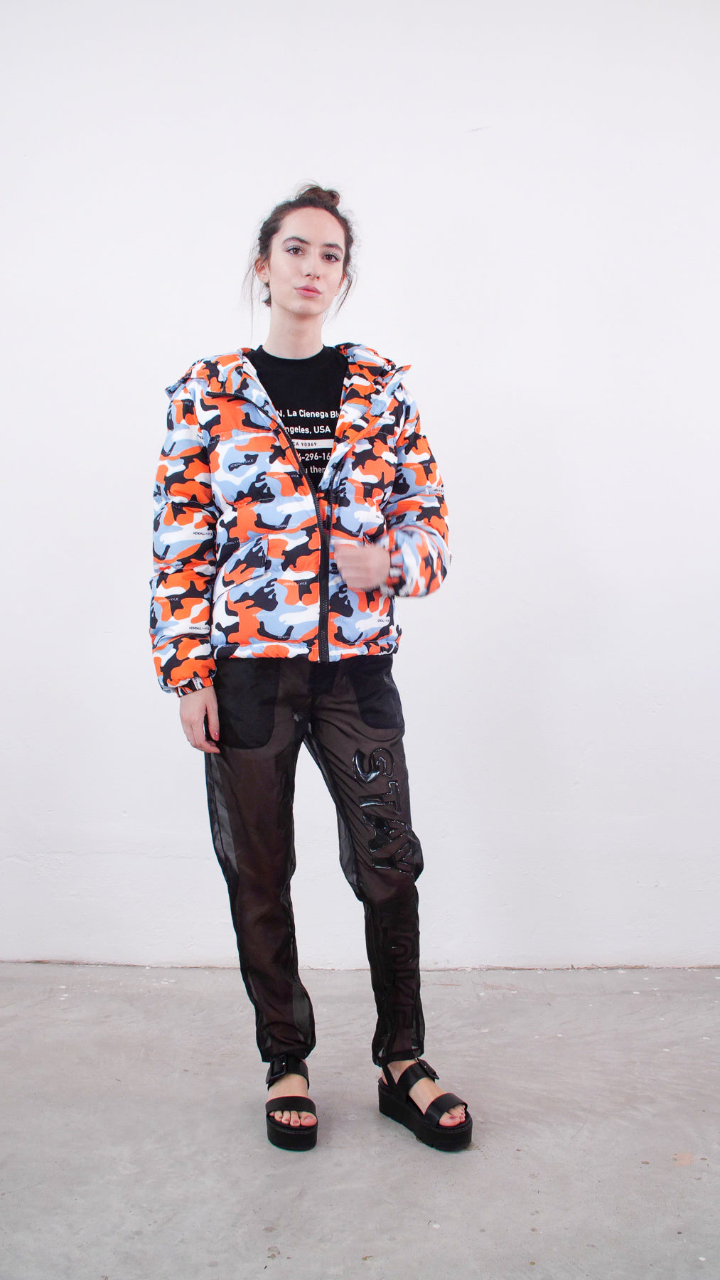 KENDALL AND KYLIE Piumino con Stampa Camouflage