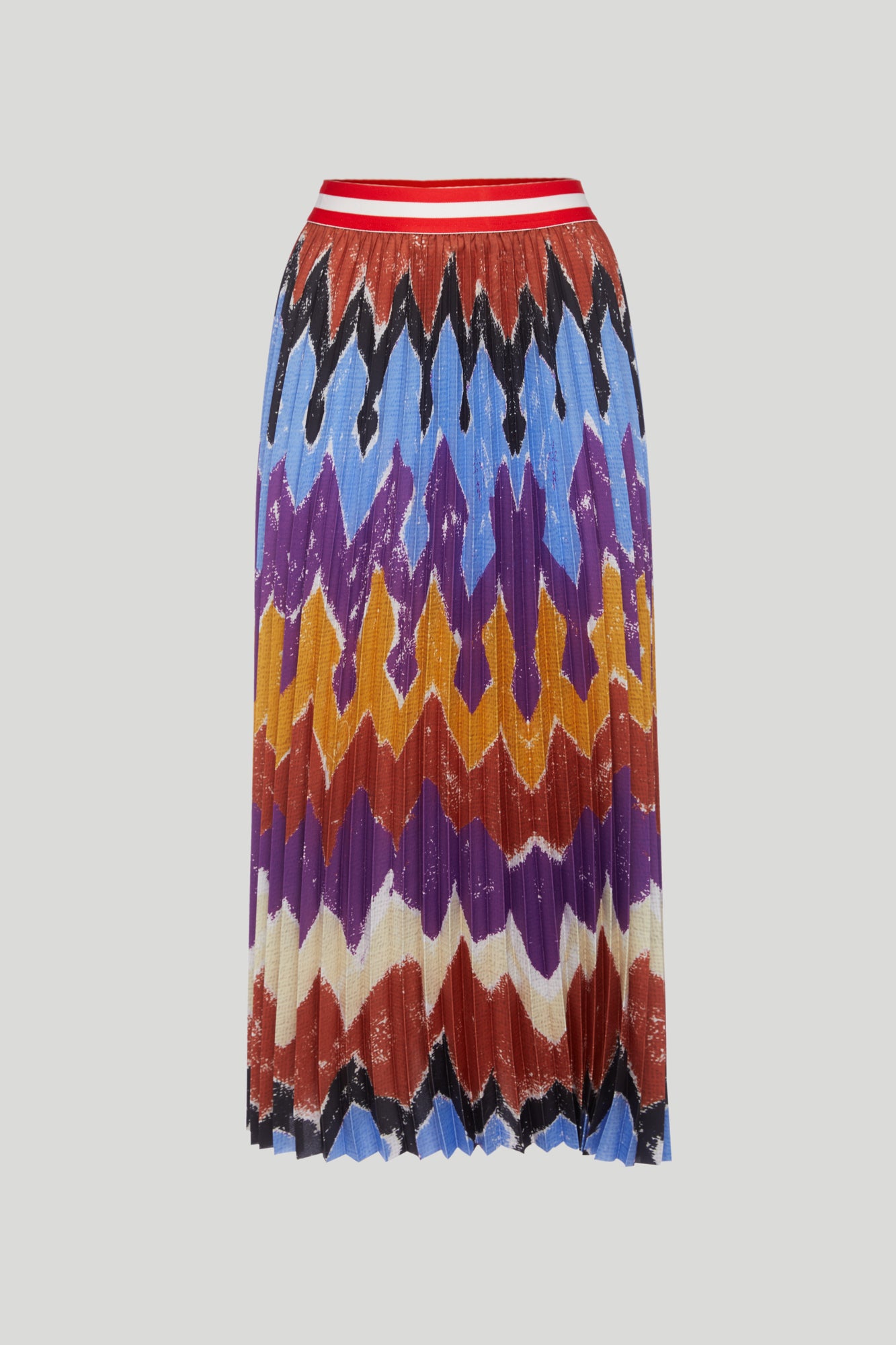 STELLA JEAN Patterned Pleated Skirt