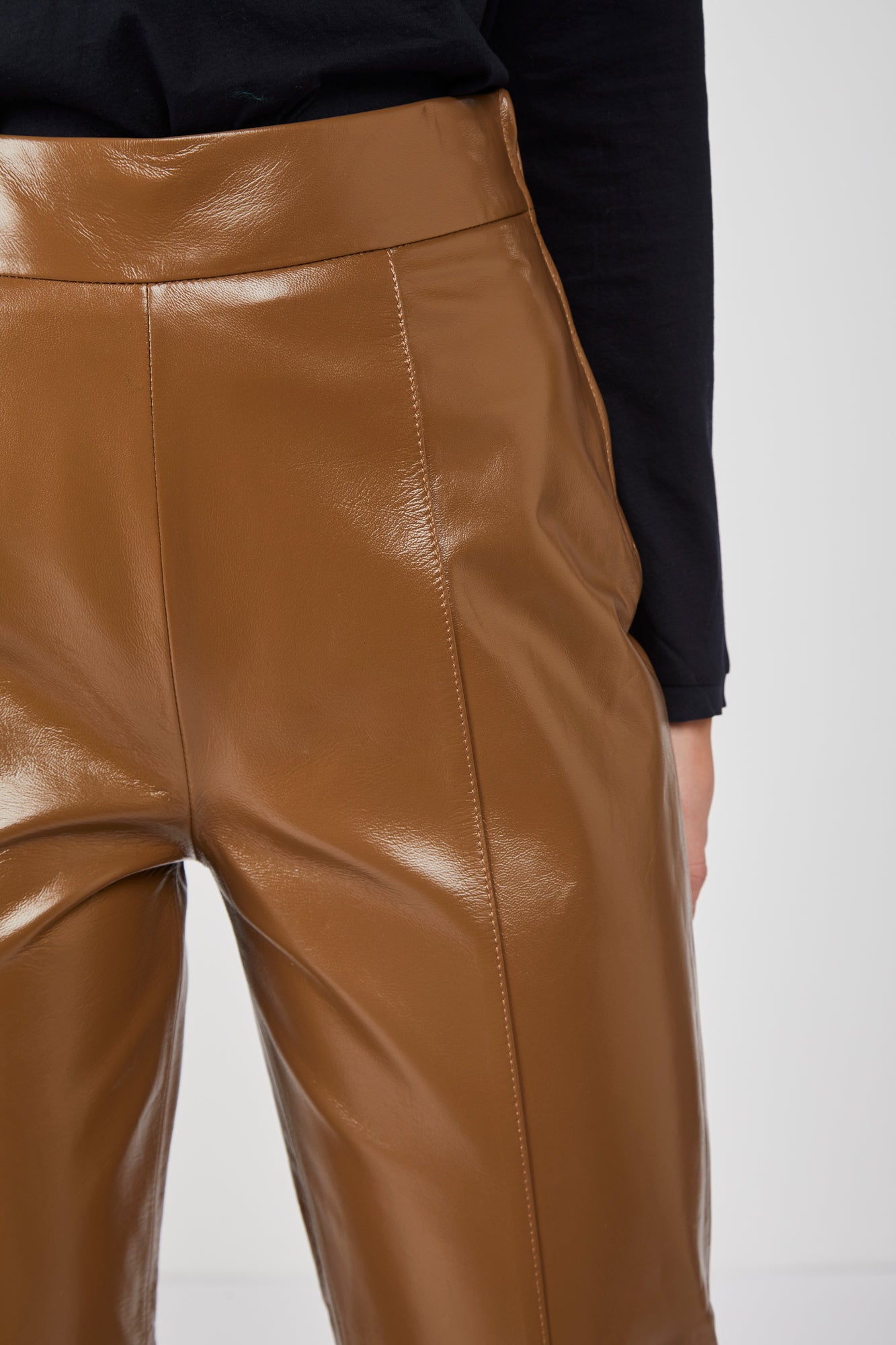 ARMA Straight Leg Leather Trousers