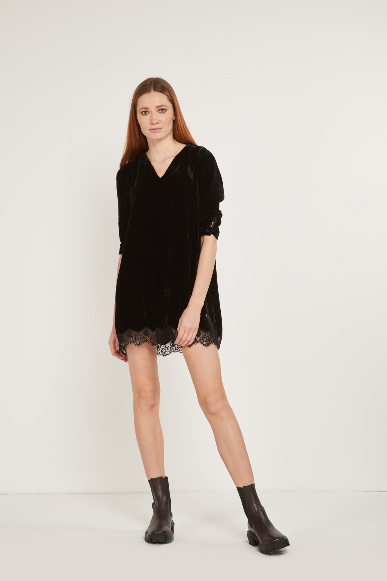 PRINCESSE LODO Black Velvet Dress