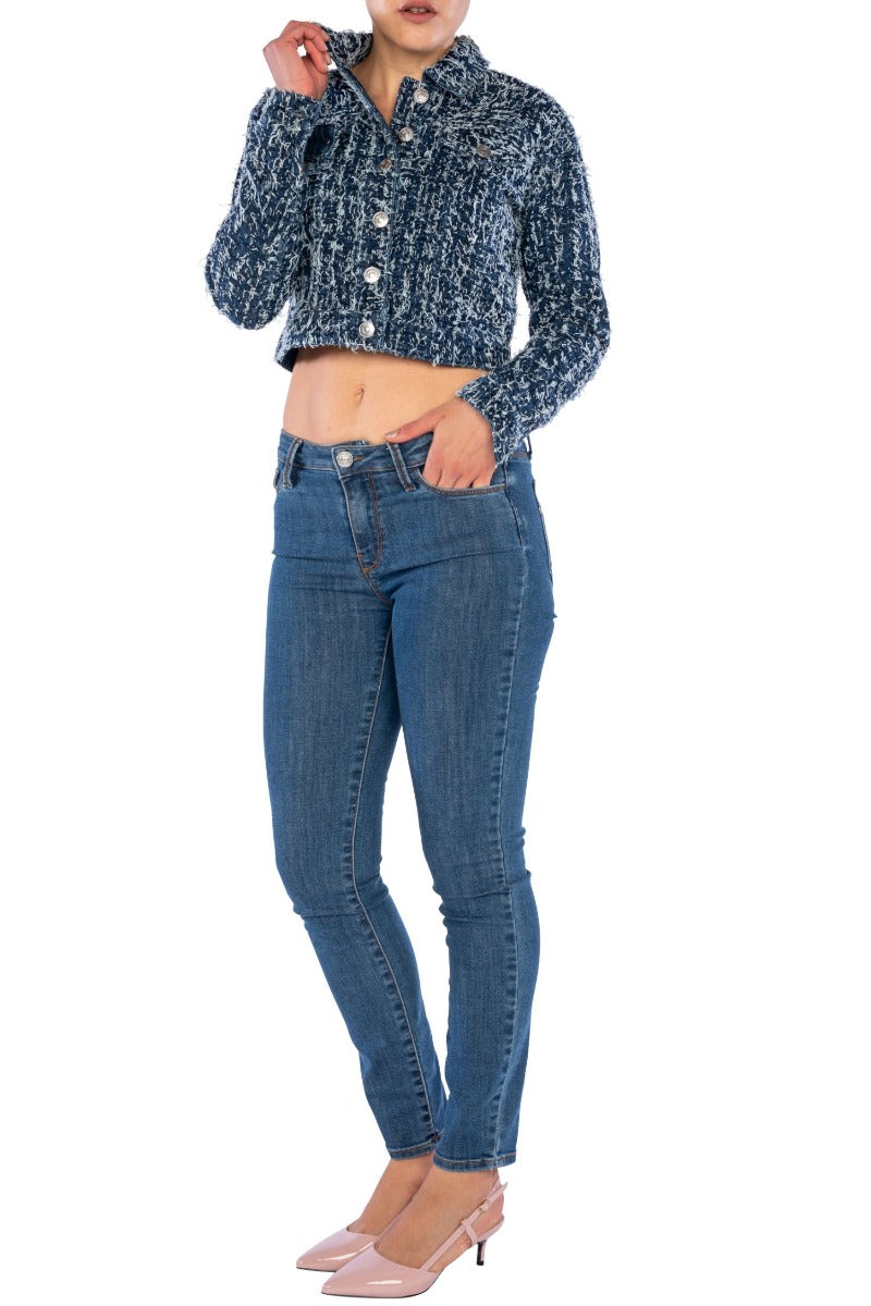 Giacca in Jeans con Bouclé Twinset My Twin