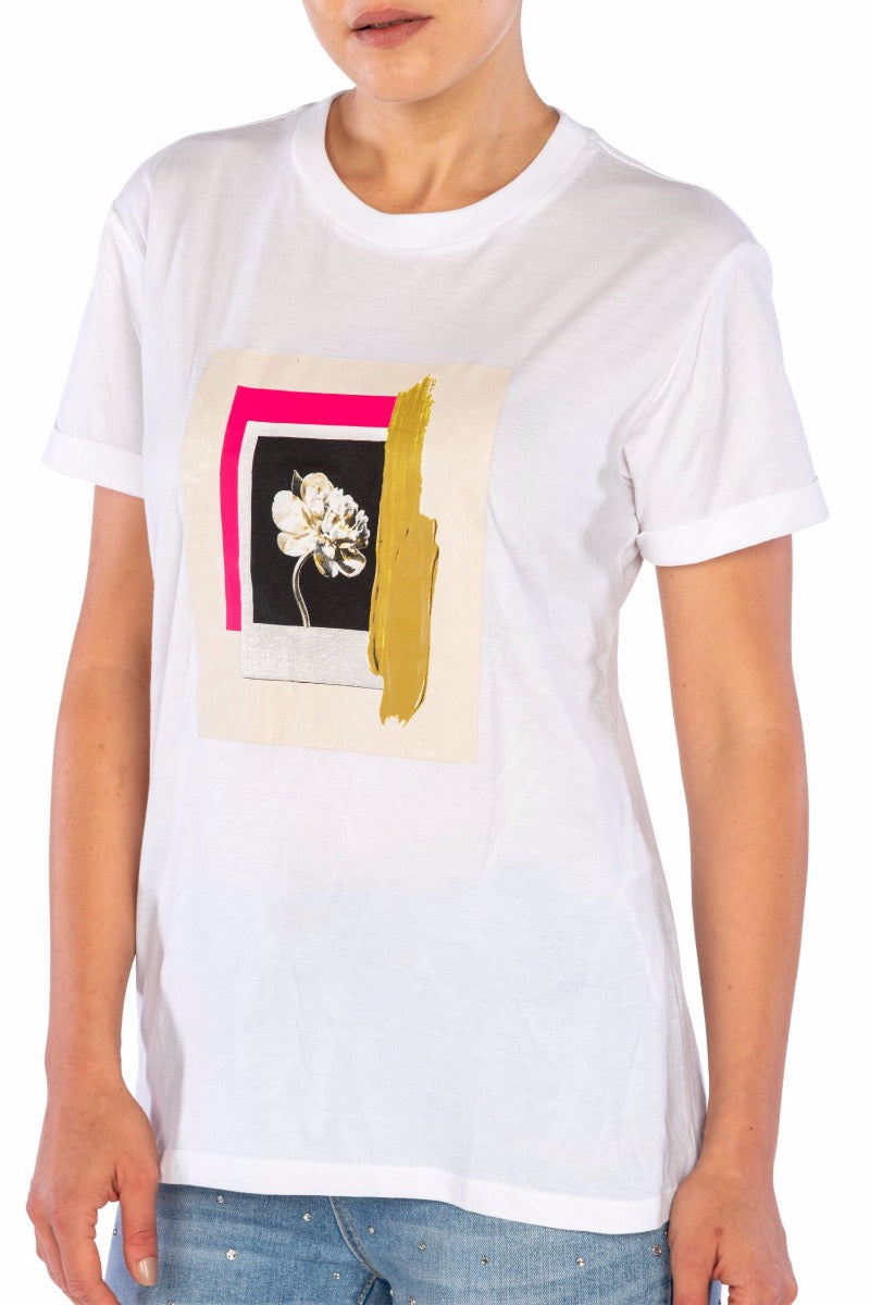 T-Shirt Stampa Fiore Twinset