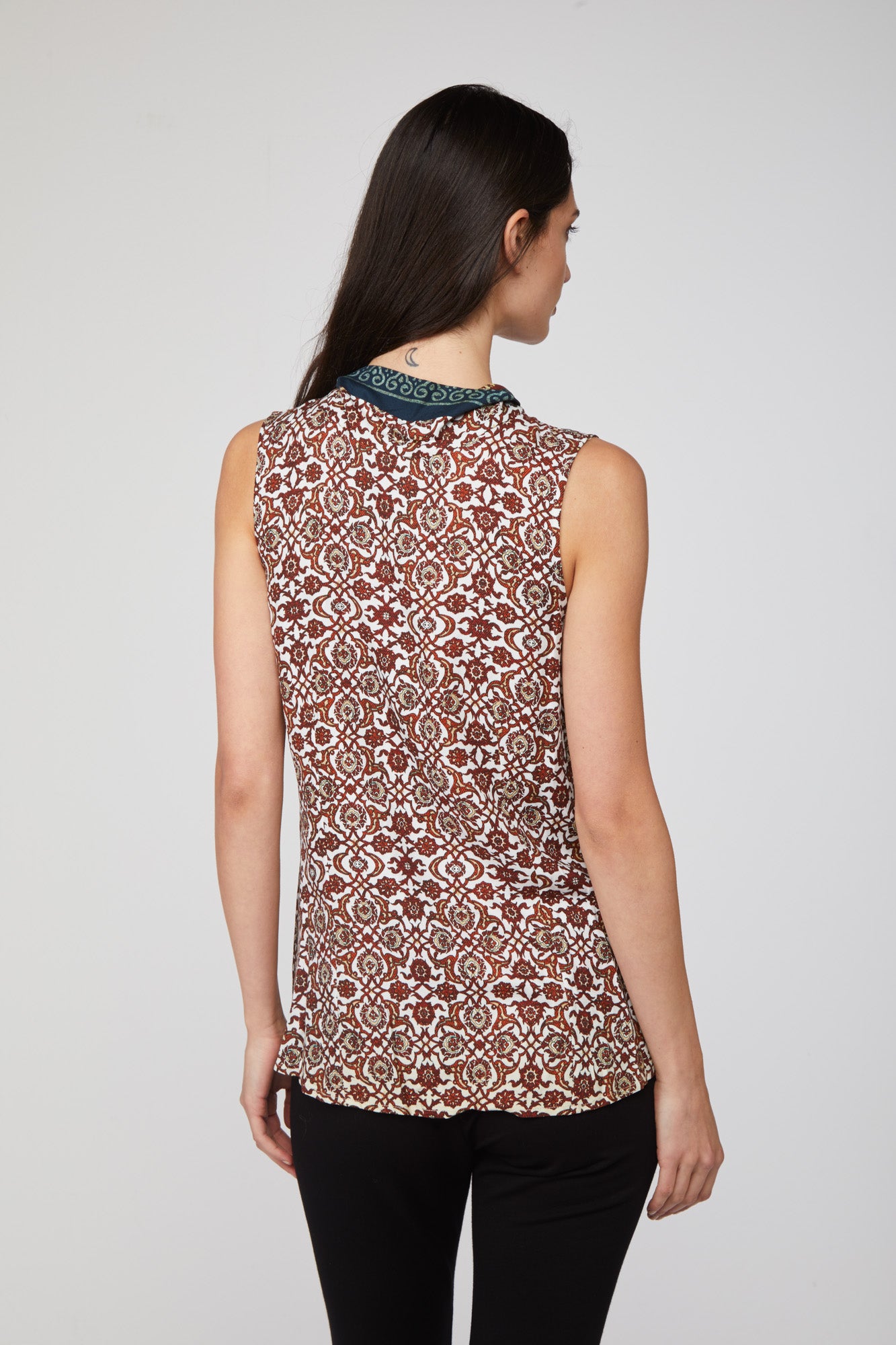 TWINSET Blusa Stampata con Fiocco