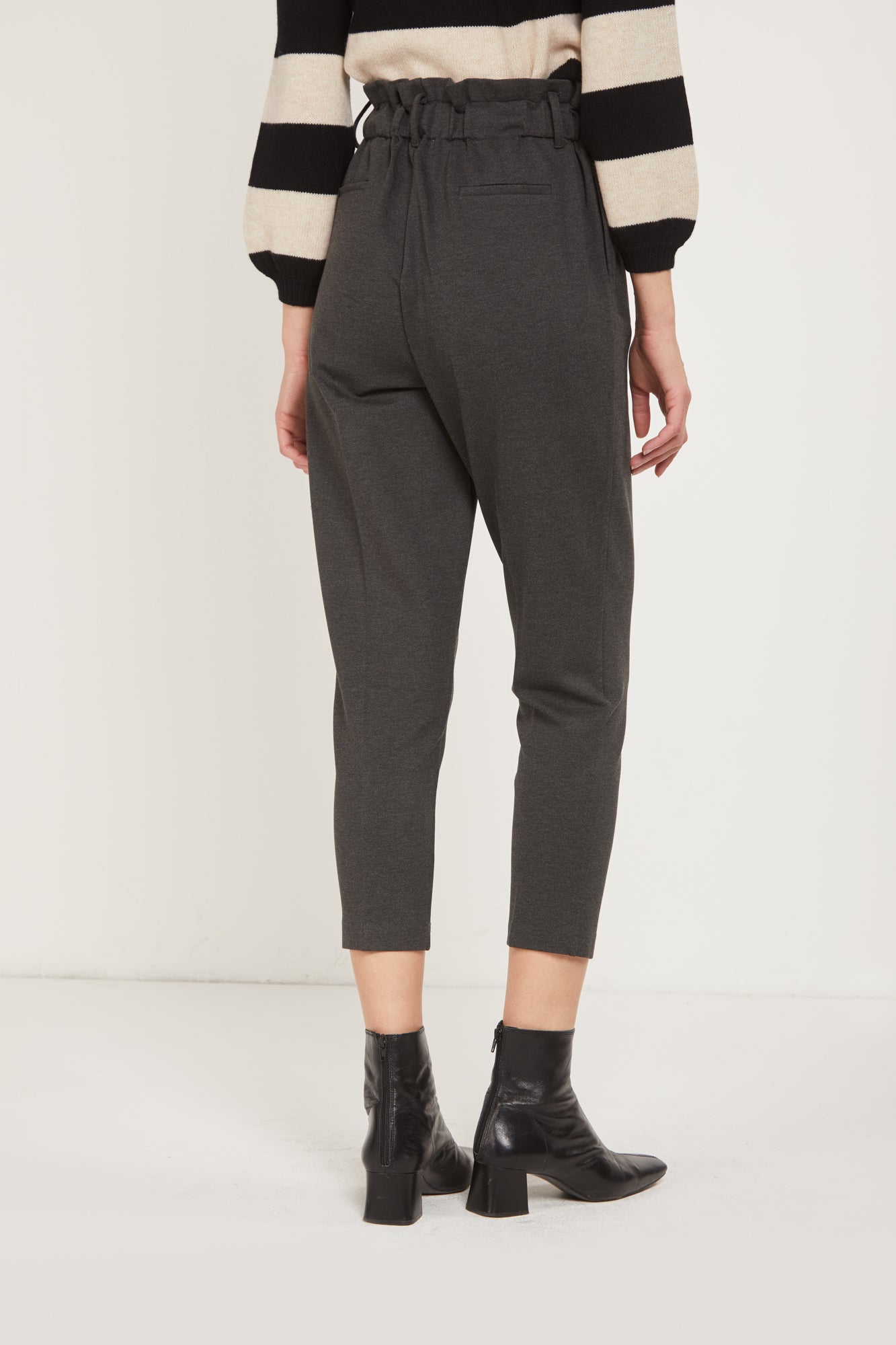 PRINCESSE LODO Pantalone Baggy Grigio Gamba Stretta