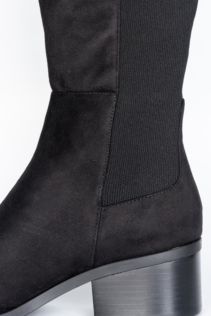 STEVE MADDEN Stivale Graphite Black Microsuede