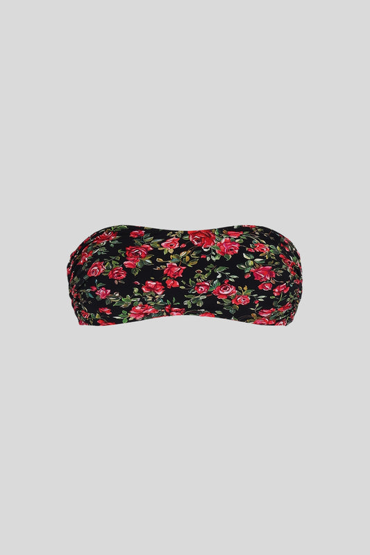 DOLCE & GABBANA Bikini Top a Fascia Fantasia Floreale
