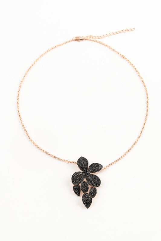 Black Flower Necklace