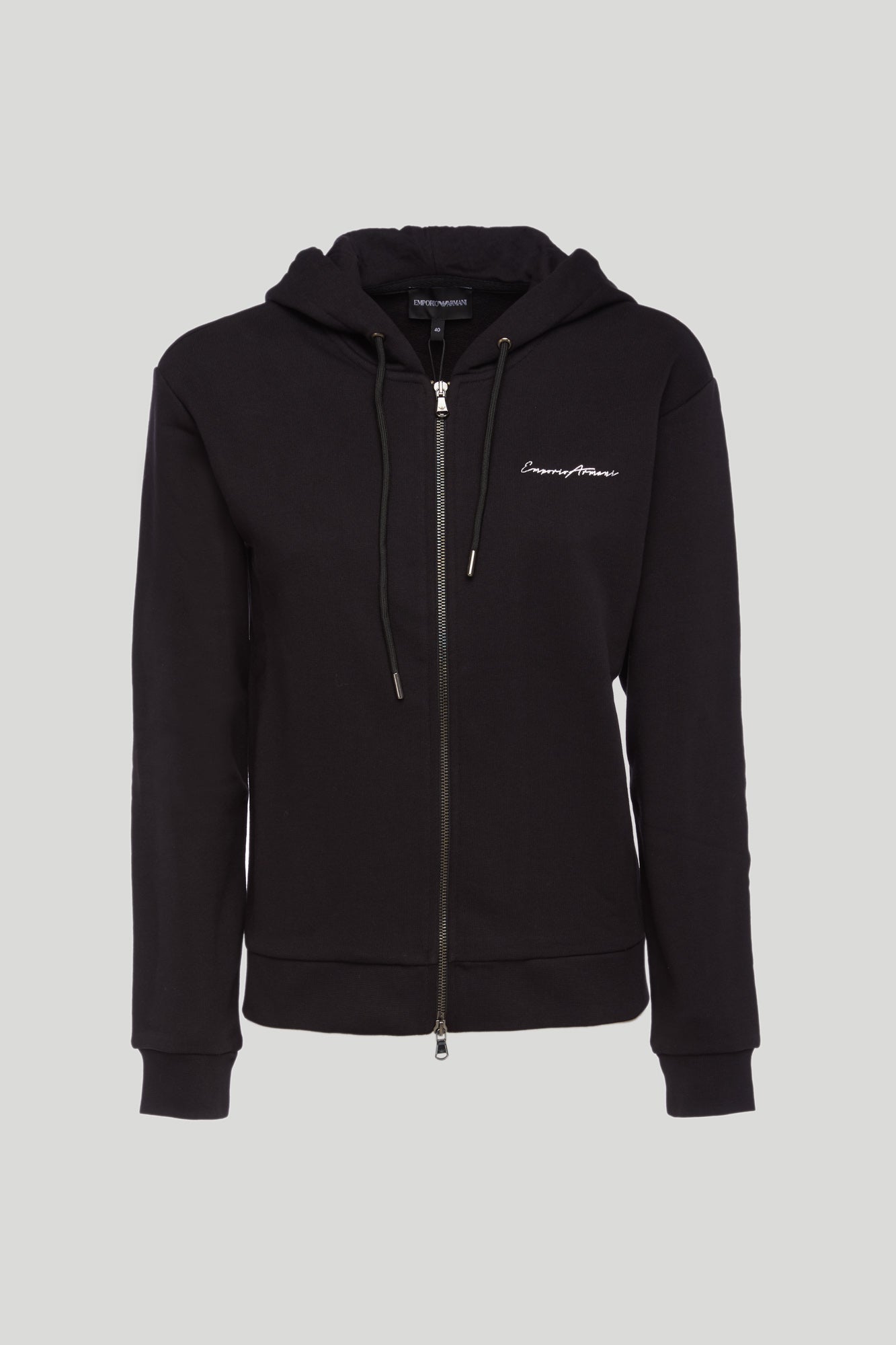 EMPORIO ARMANI Black Hooded Sweatshirt