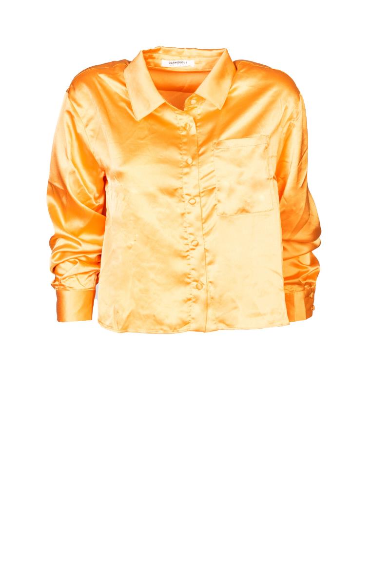 GLAMOROUS Camicia Satin Arancio