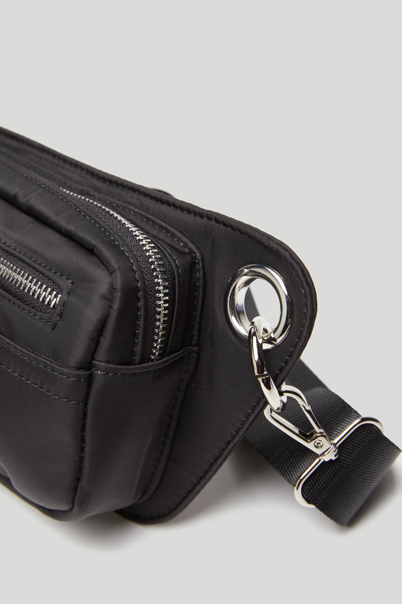 HVISK Brillay Waist Bag in Black Recycled Nylin