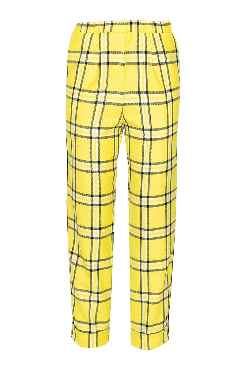 ULTRACHIC Pantaloni Tartan Giallo