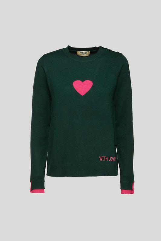 PRINCESSE LODO Maglia Cuore Verde