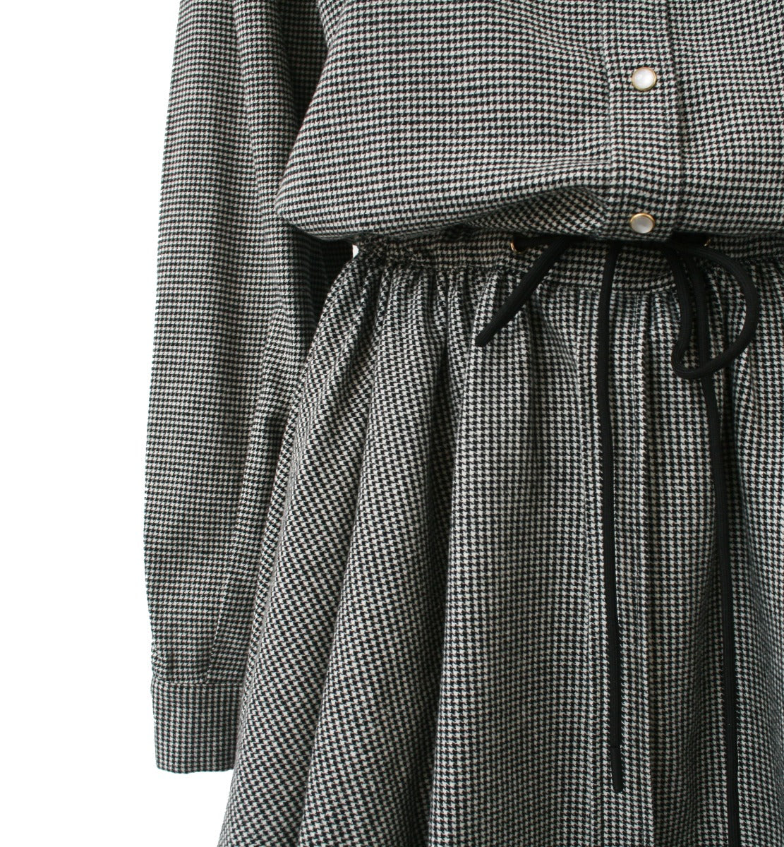 MY TWIN TWINSET Abito con Coulisse Checked Bianco e Nero