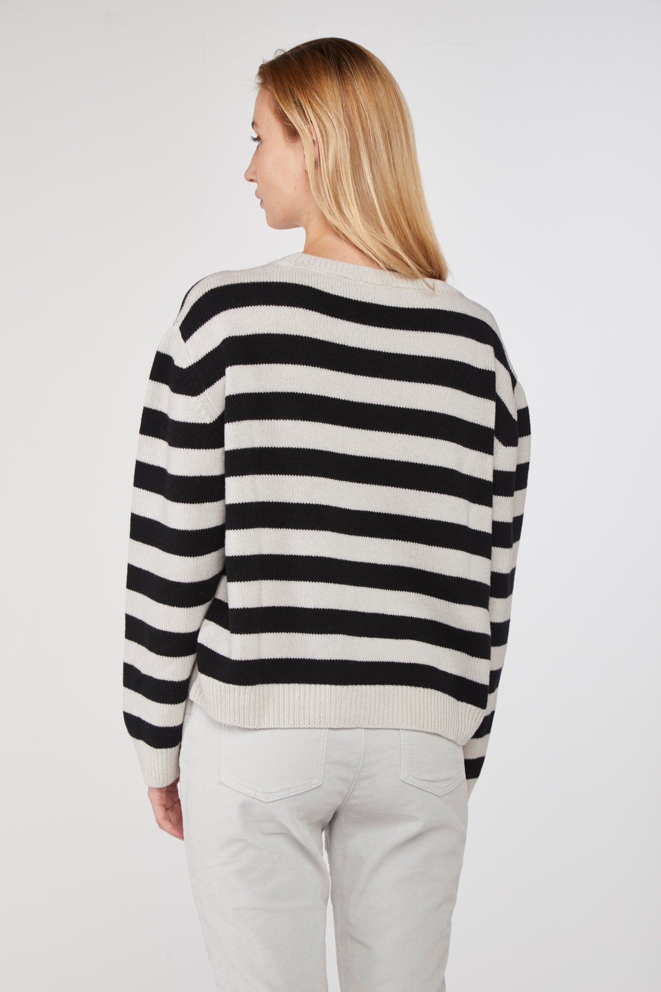STELLA JEAN Striped Sweater with Detail