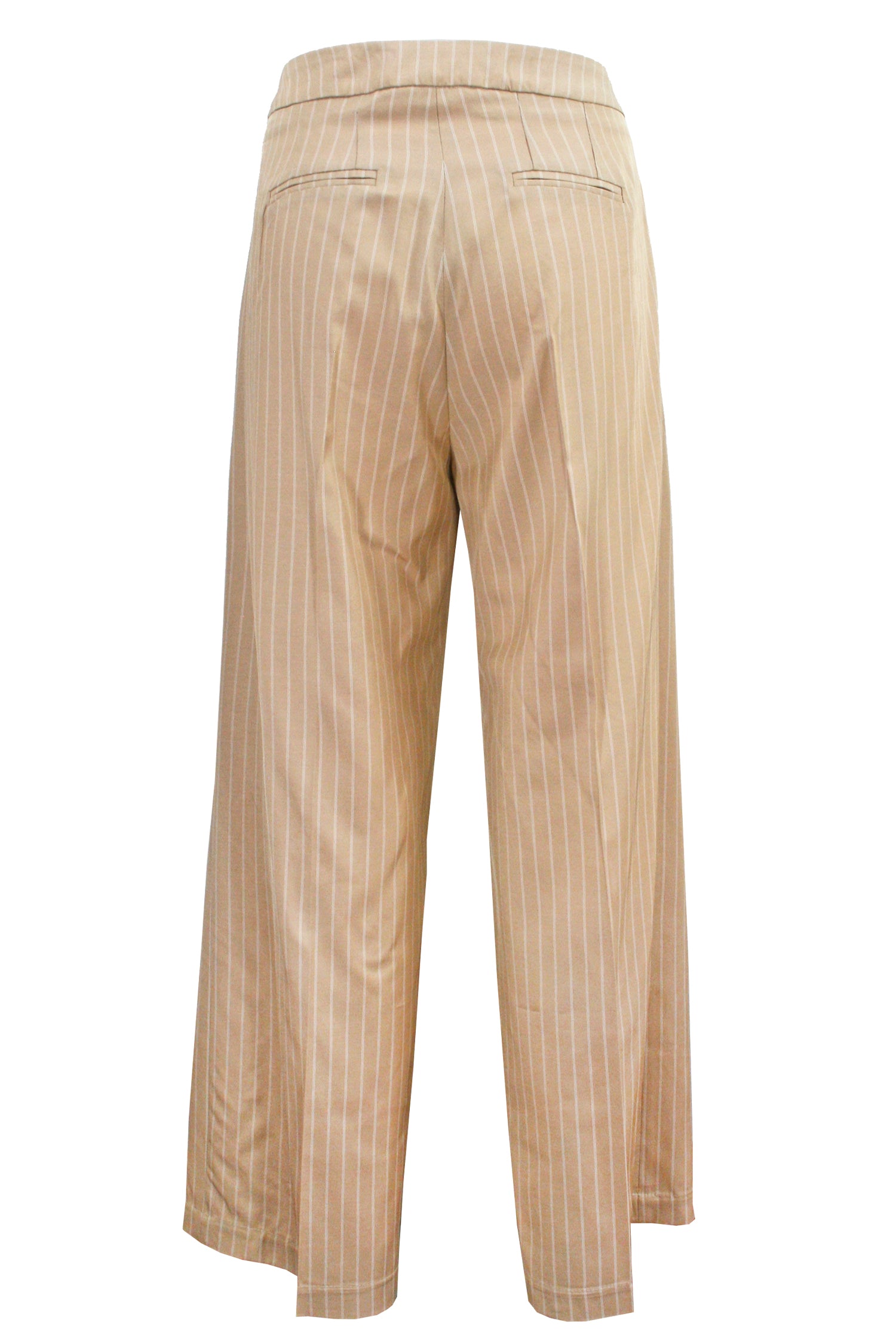 GIULIETTE BROWN Pantaloni Palazzo Pence Beige Gessato