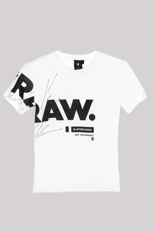 G-STAR RAW T-Shirt Bianca con Stampa