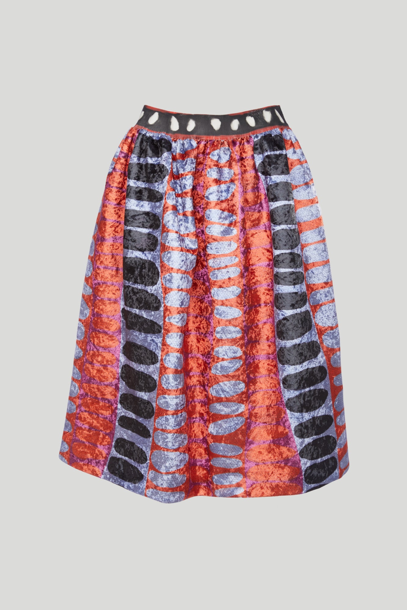 STELLA JEAN Wide Skirt in Abstract Fantasy Velvet