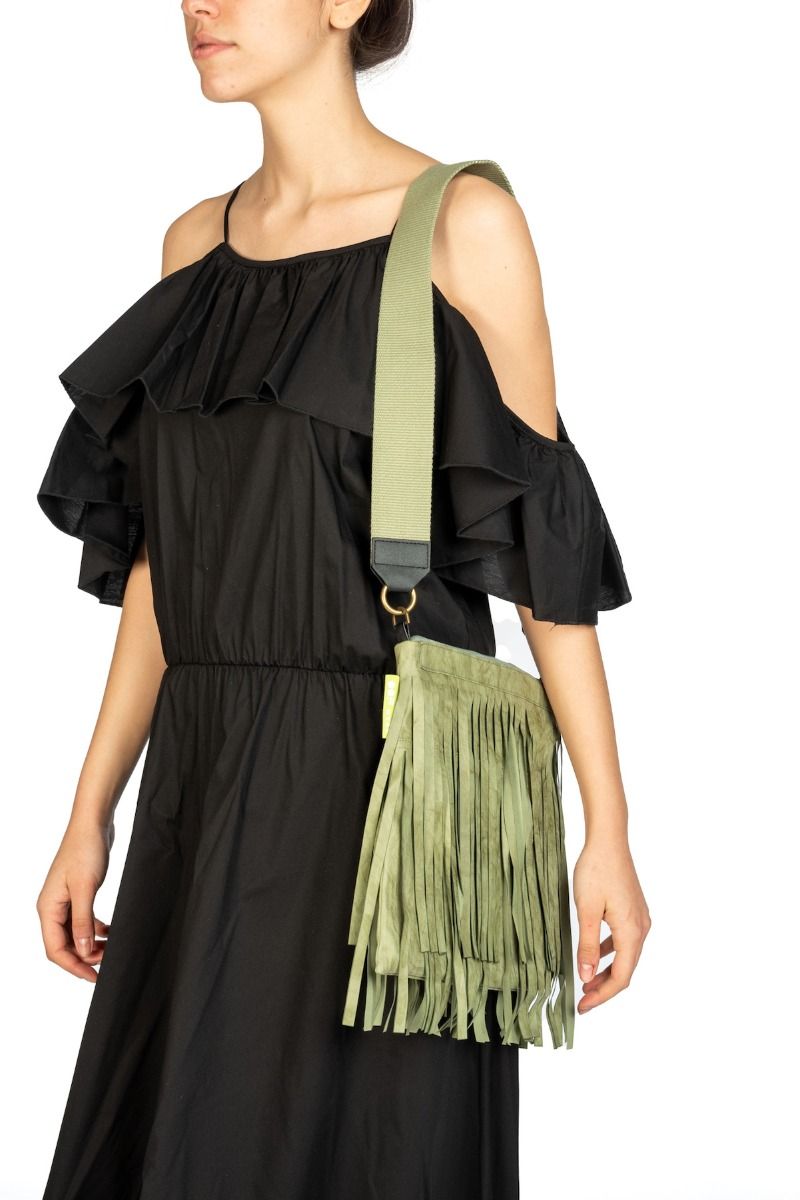 Eco-Suede Bag with Oof Wear Fringes