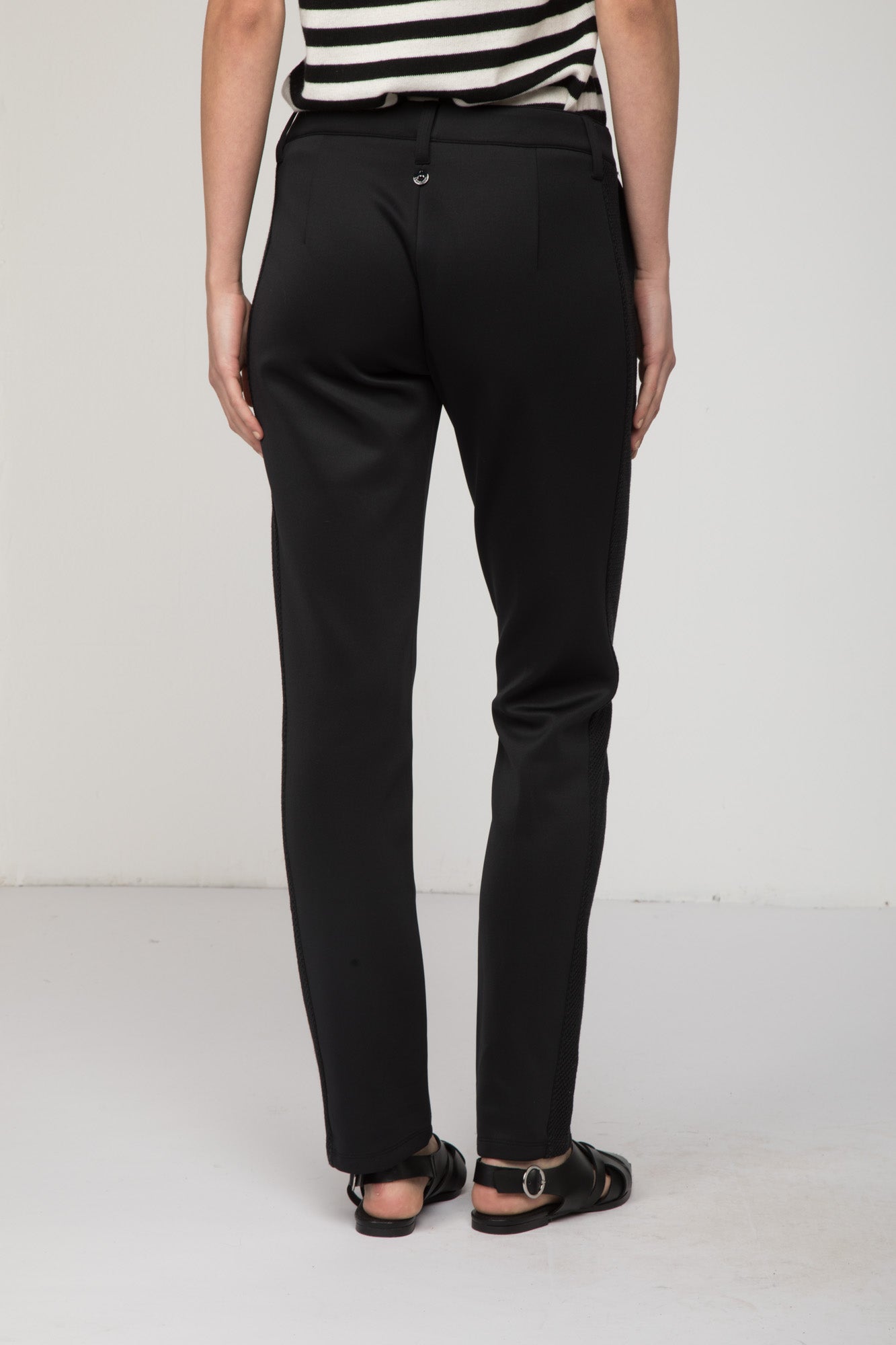 TWINSET Pantalone Nero a Gamba Dritta