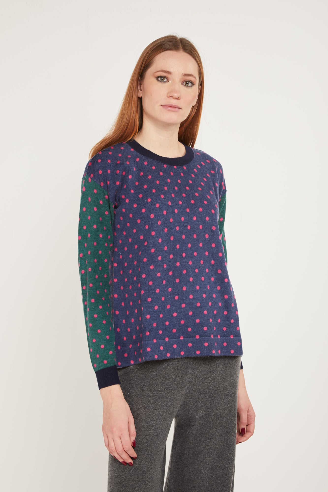 PRINCESSE LODO Colorblock Pois Sweater