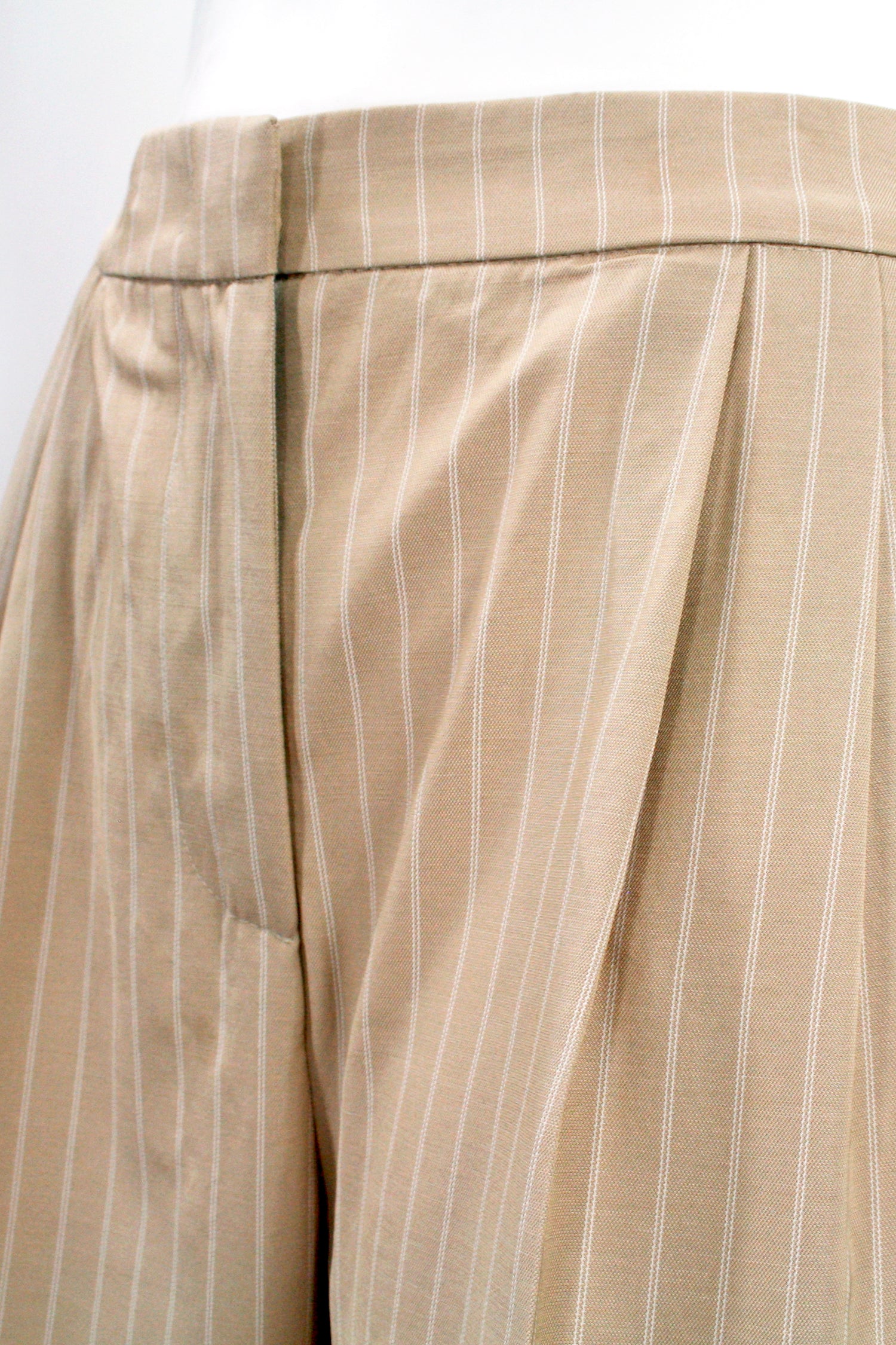 Palazzo Pence Beige Pinstripe Giuliette Brown Trousers