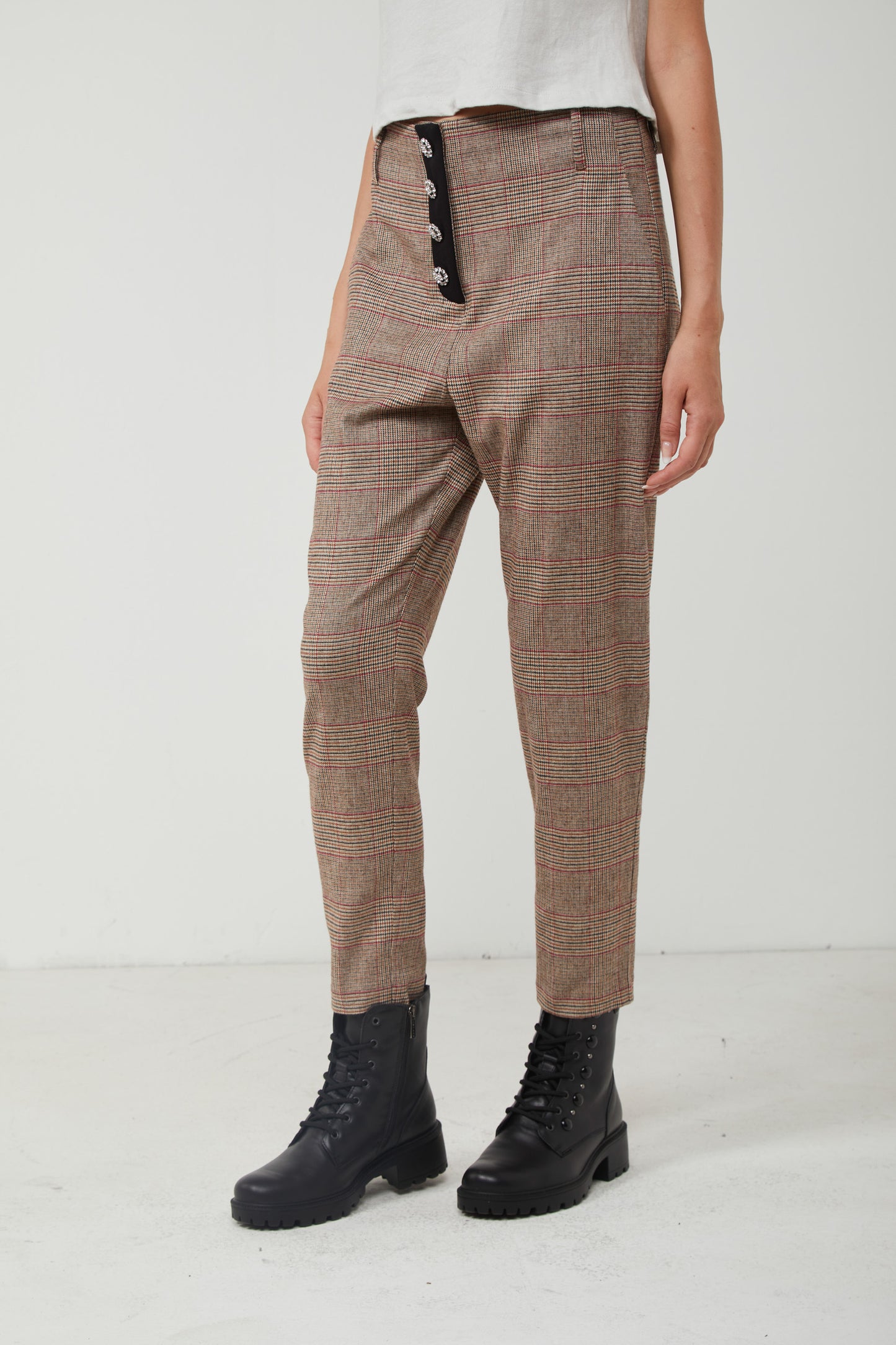 PINKO Prince of Wales trousers