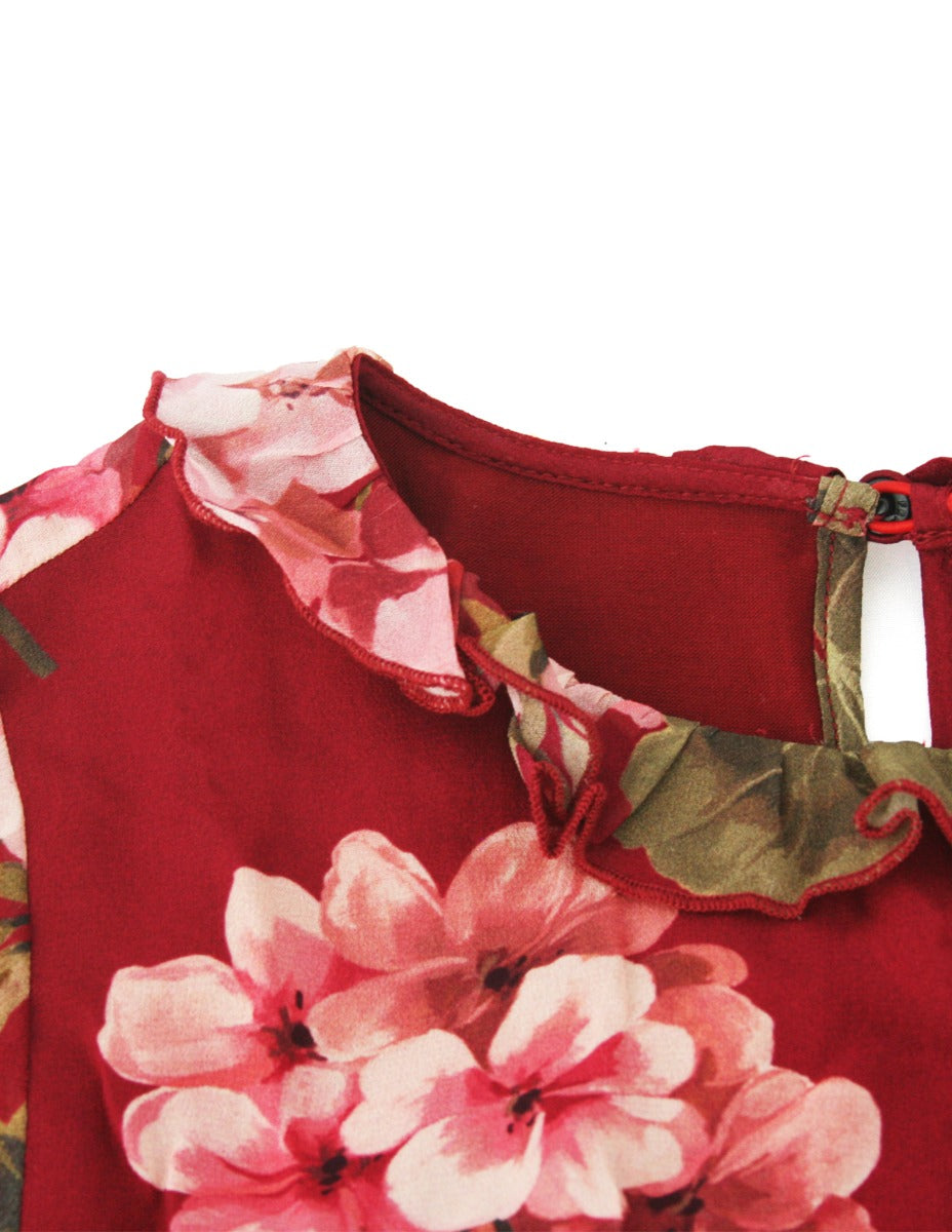 TWINSET GIRL Abito in Georgette Stampa Fiori