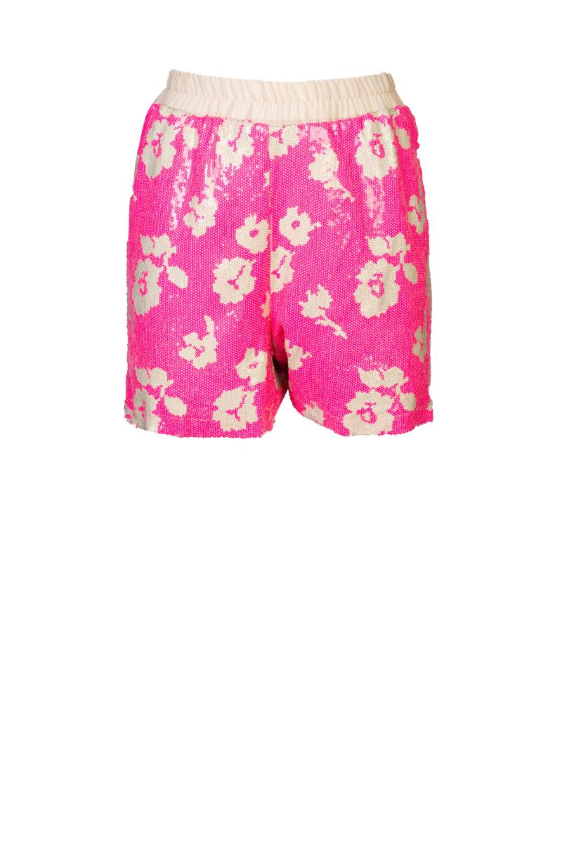5PROGRESS Shorts Rosa con Fantasia Floreale