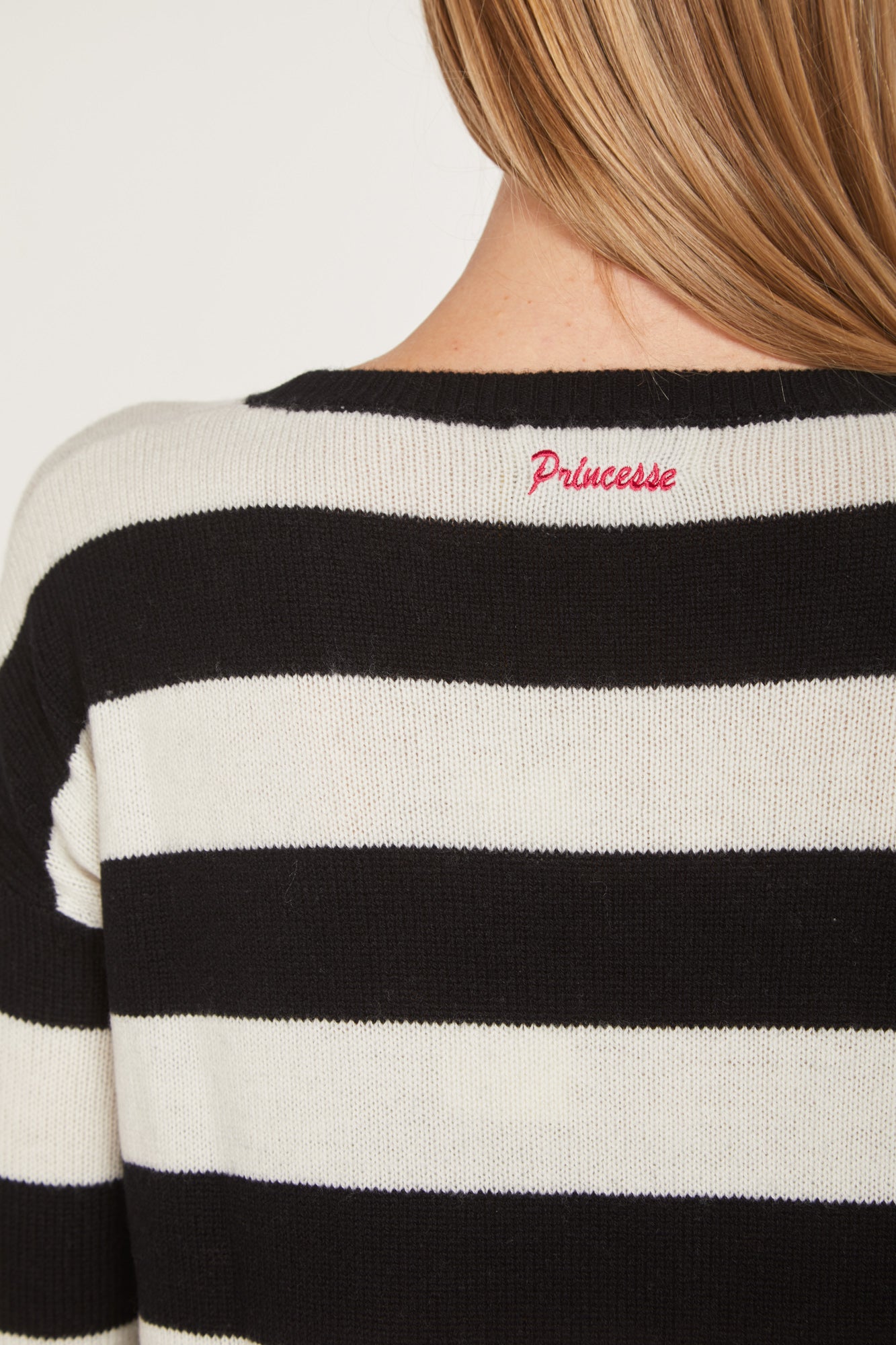 PRINCESSE LODO Maglione Oversize Righe Pizzo