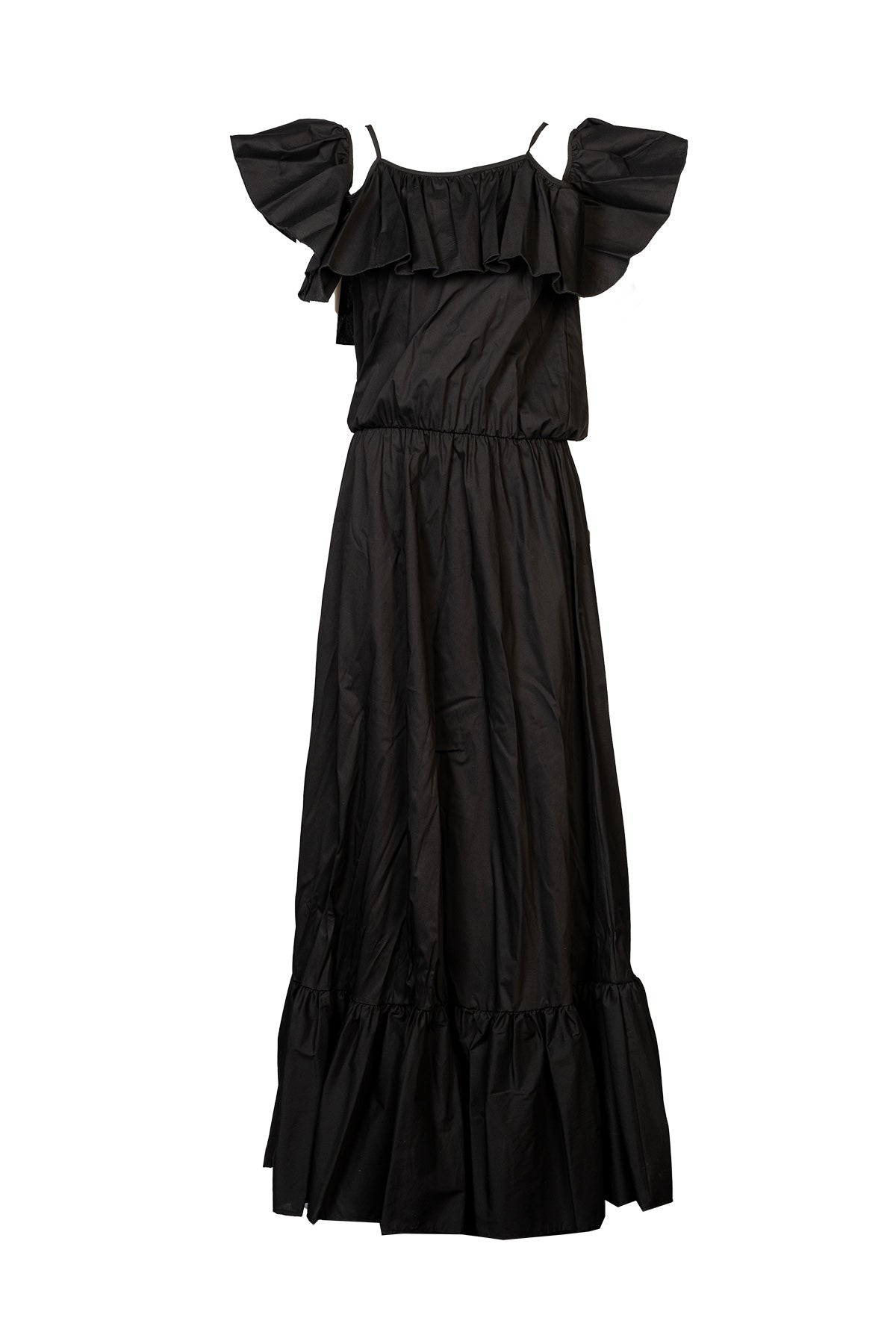 GIULIA N COUTURE Abito Lungo Nero con Spalle Scoperte