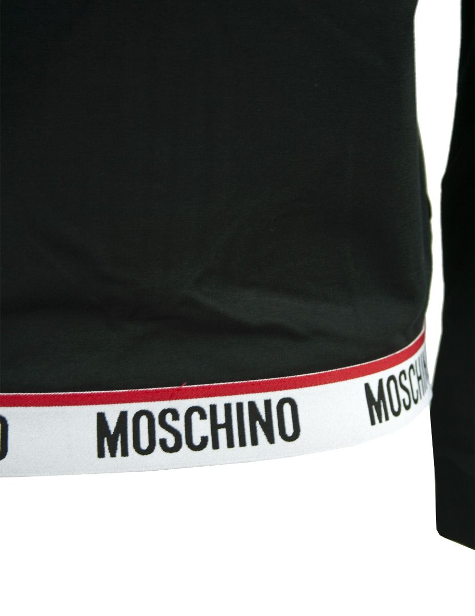 MOSCHINO Felpa Nera Con Cerniera