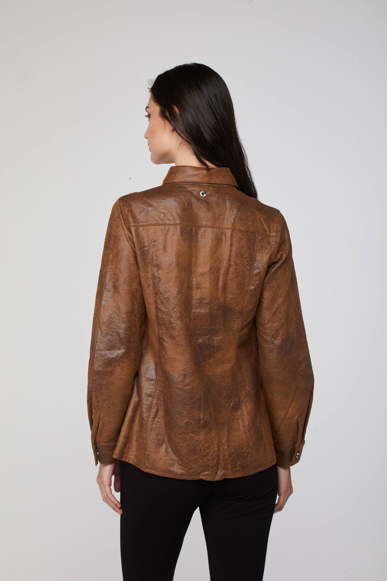 TWINSET Giacca Tabacco Modello Camicia